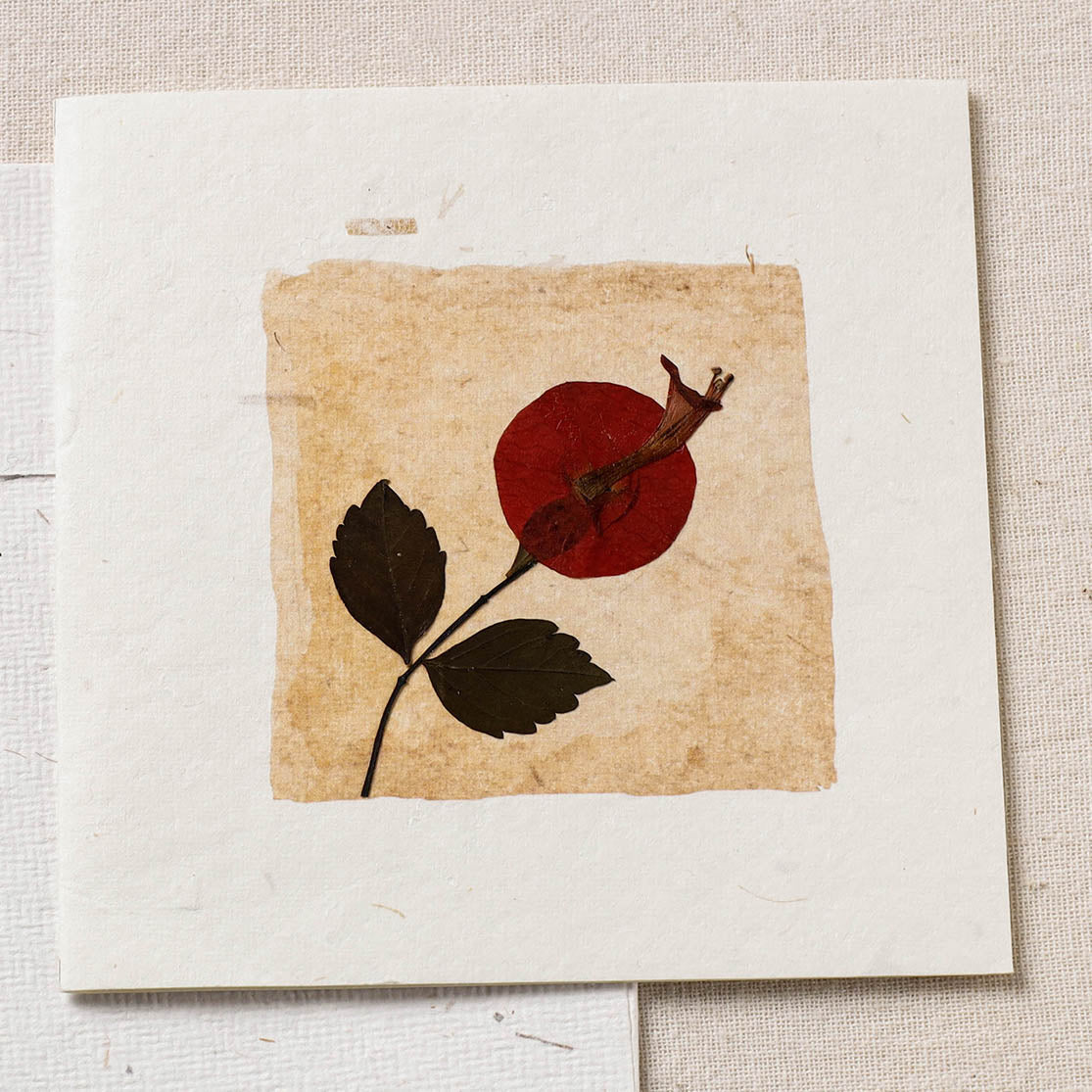 Flower Art Handmade Paper Greeting Card