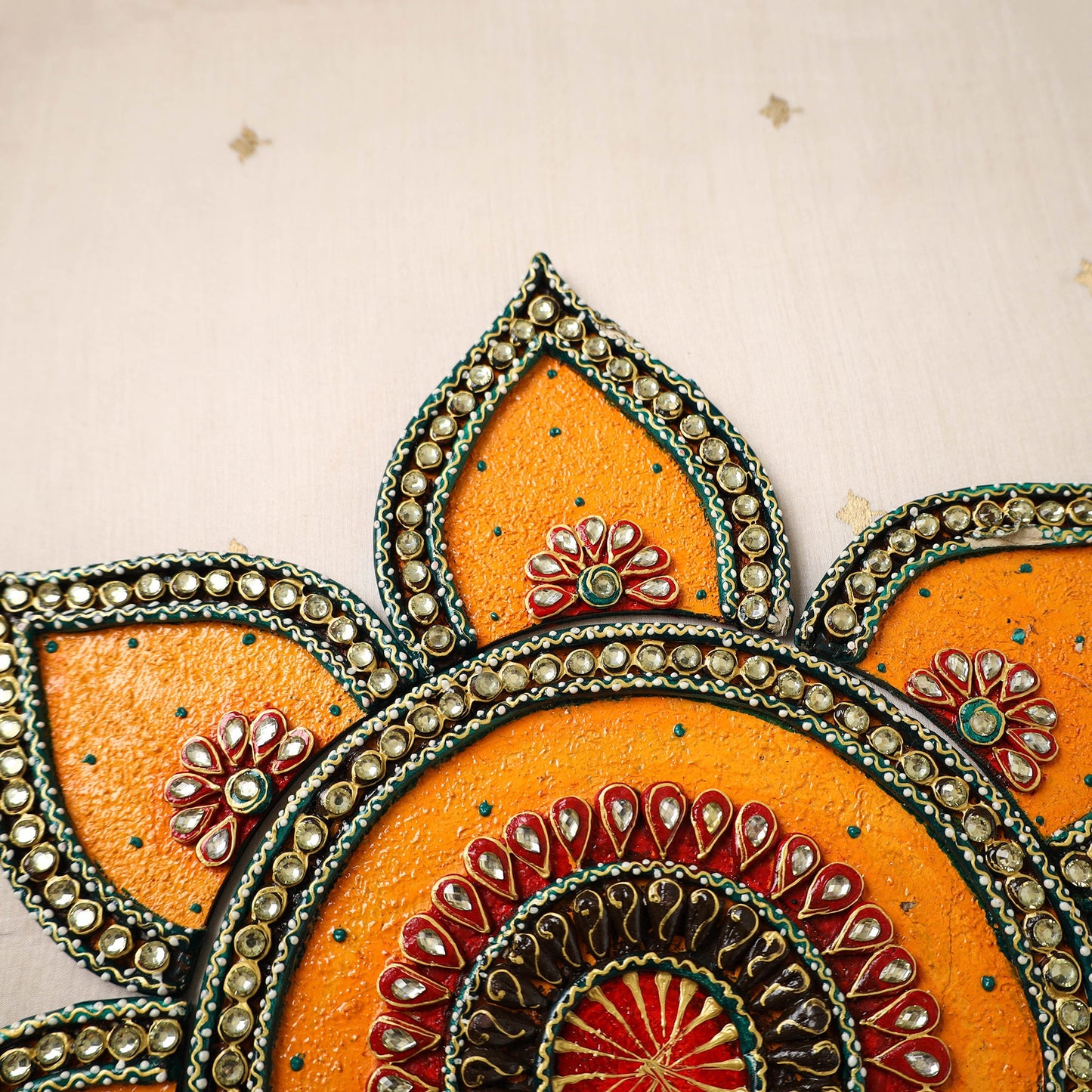 Flower - Decor Handpainted Wooden Rangoli
