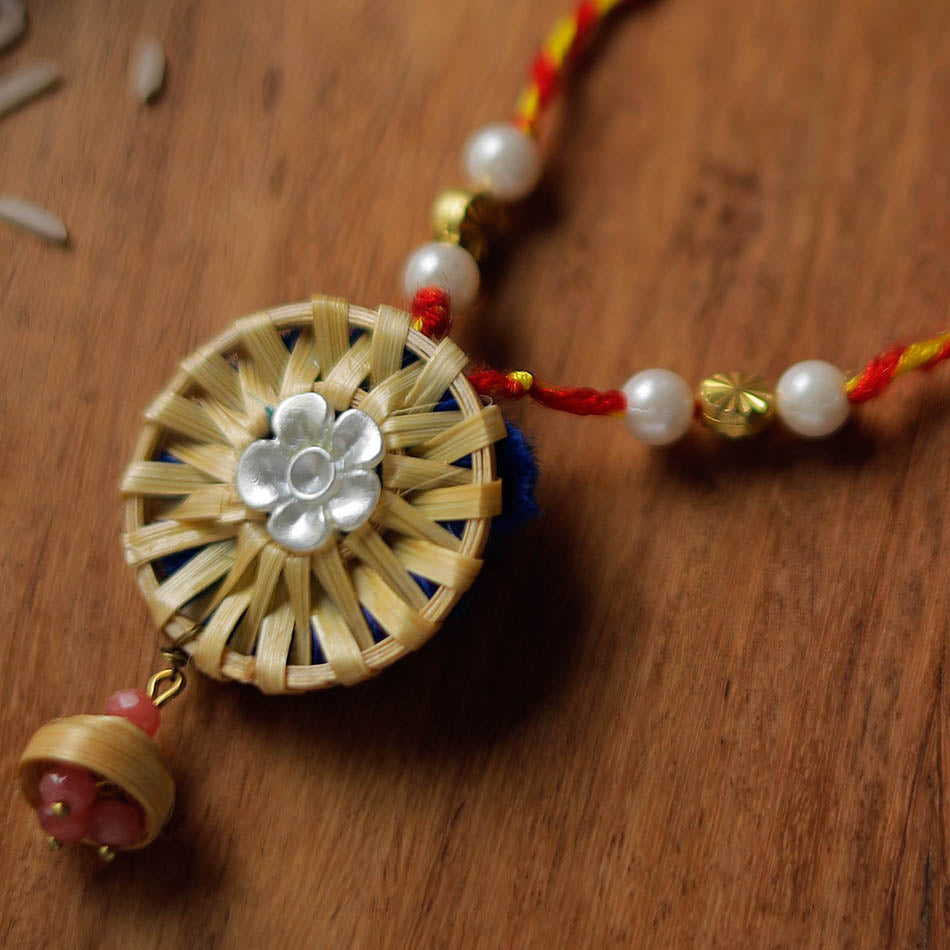 Handmade Bamboo Craft Beadwork Lumba Rakhi by Baansuli 22
