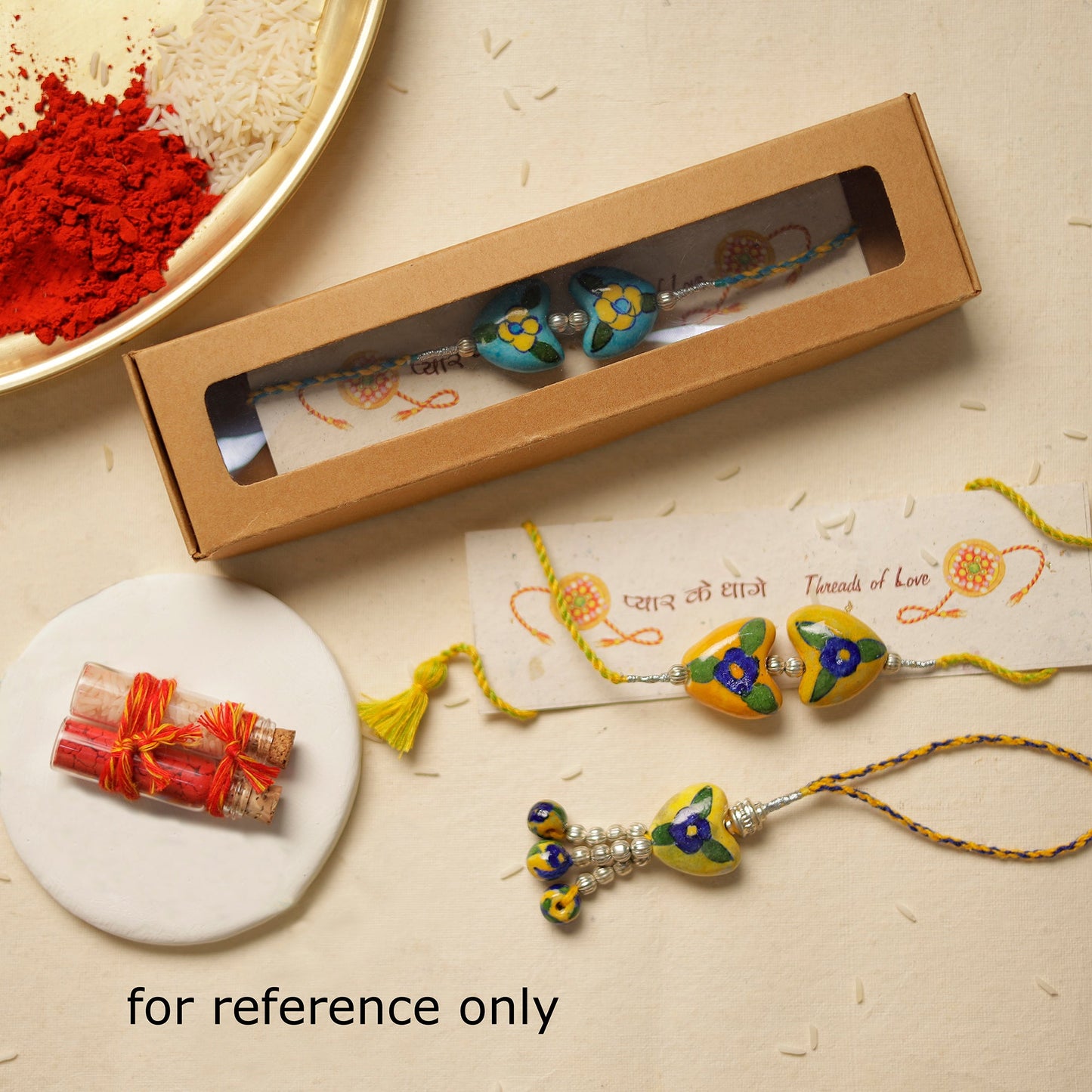 Handmade Bamboo Craft Beadwork Lumba Rakhi by Baansuli 28