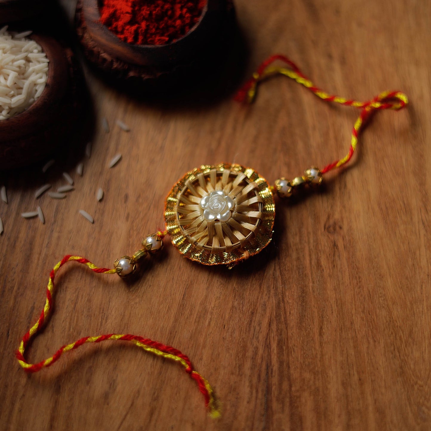 Handmade Bamboo Craft Beadwork Rakhi by Baansuli 09