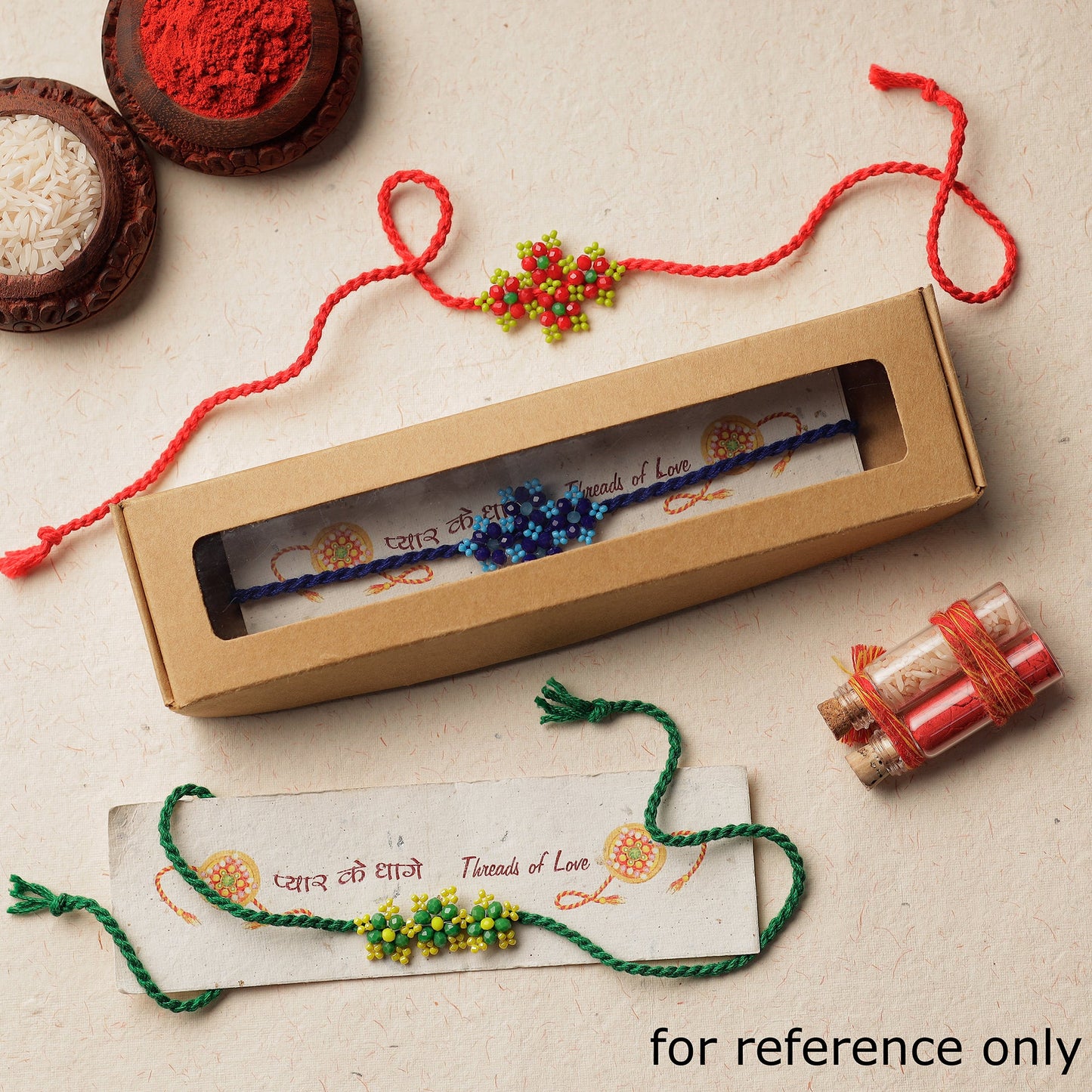 Flower - Handmade Beadwork Rakhi