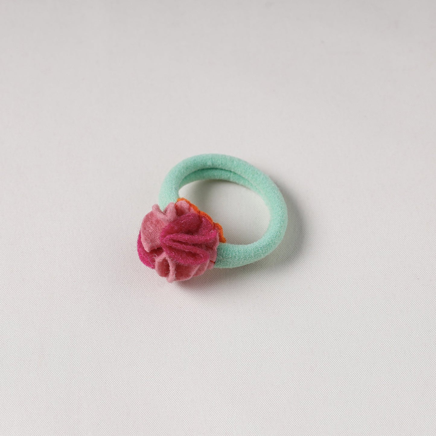 Flower - Handmade Felt & Beadwork Rubber Band
