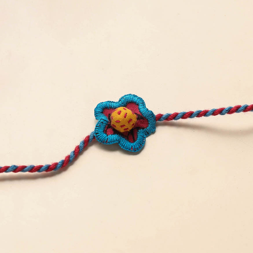 Flower - Handmade Threadwork Kids Rakhi
