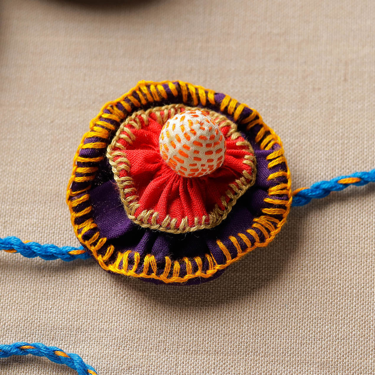 Kanth Embroidery Bead Work Rakhi 77