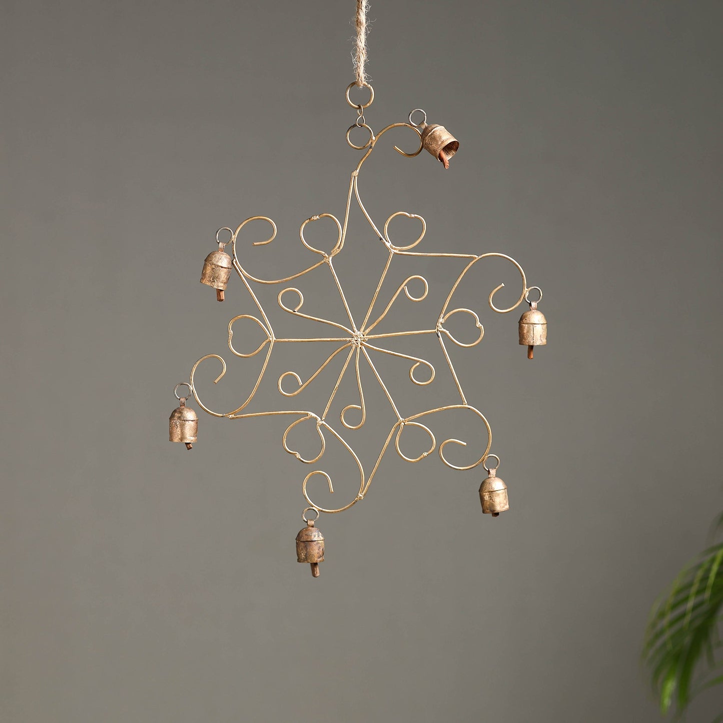 Flower - Kutch Copper Coated 6 Bells Wind Chimes