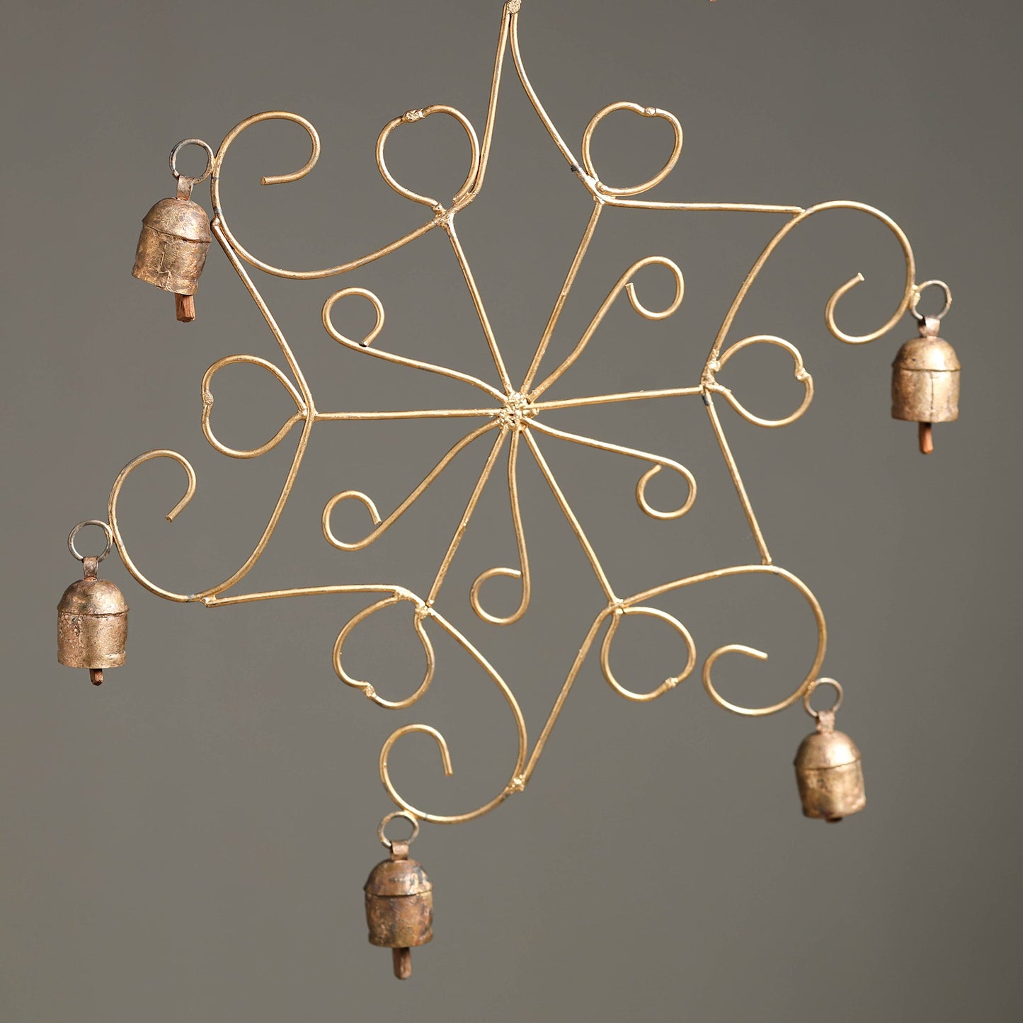 Flower - Kutch Copper Coated 6 Bells Wind Chimes