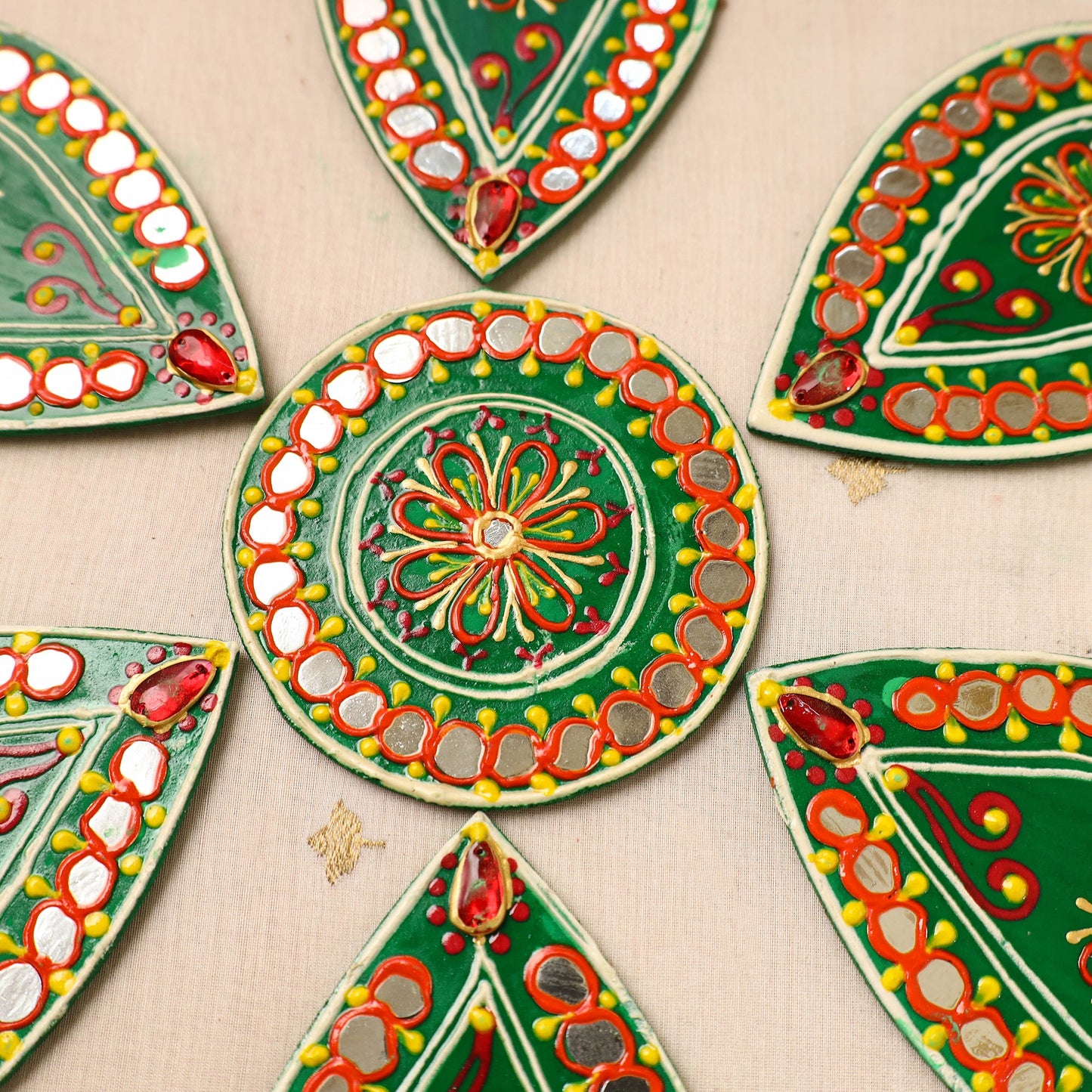 Flower rangoli - hand painted beadwork home decor items 15