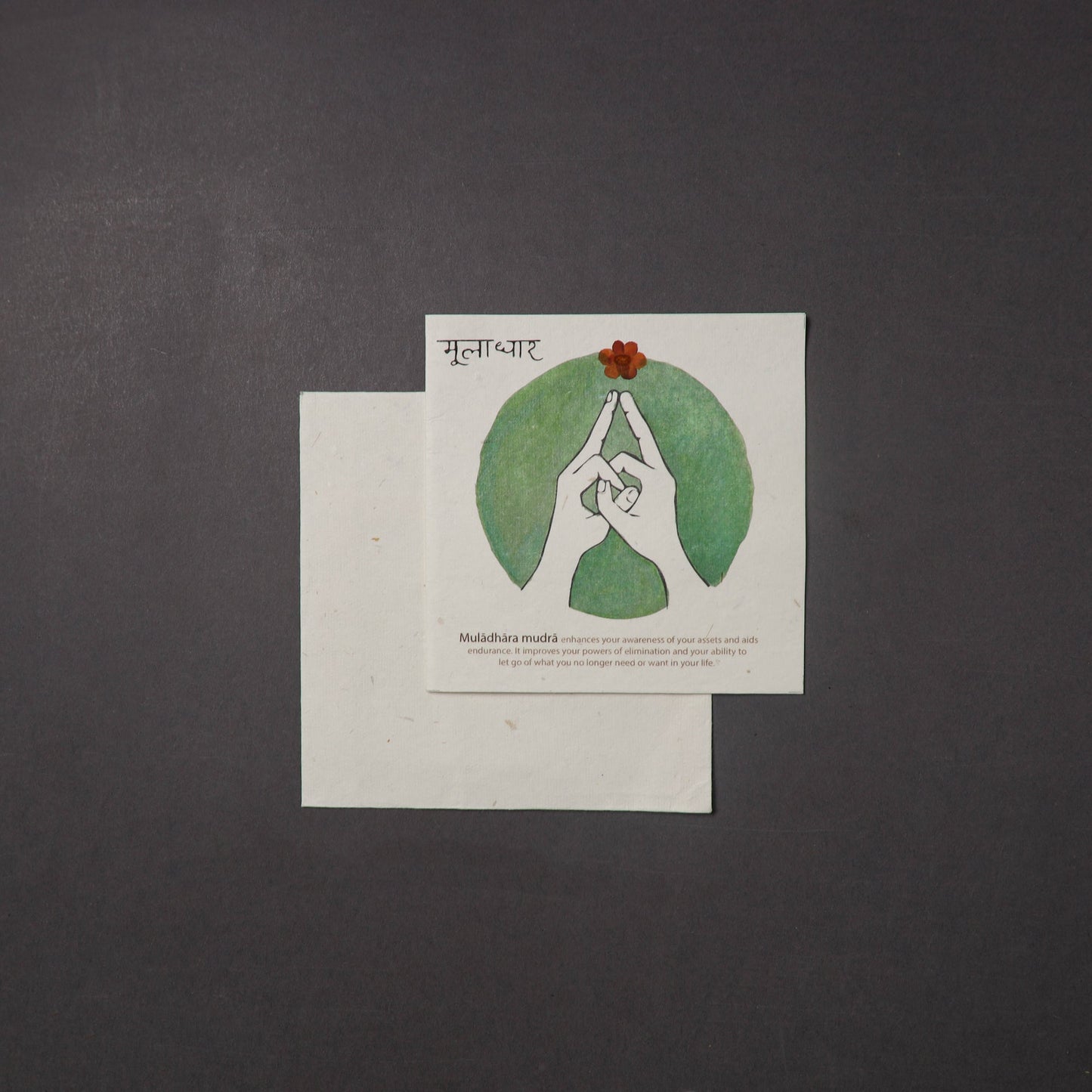 Flying Lotus Mudra - Handmade Paper Greeting Card