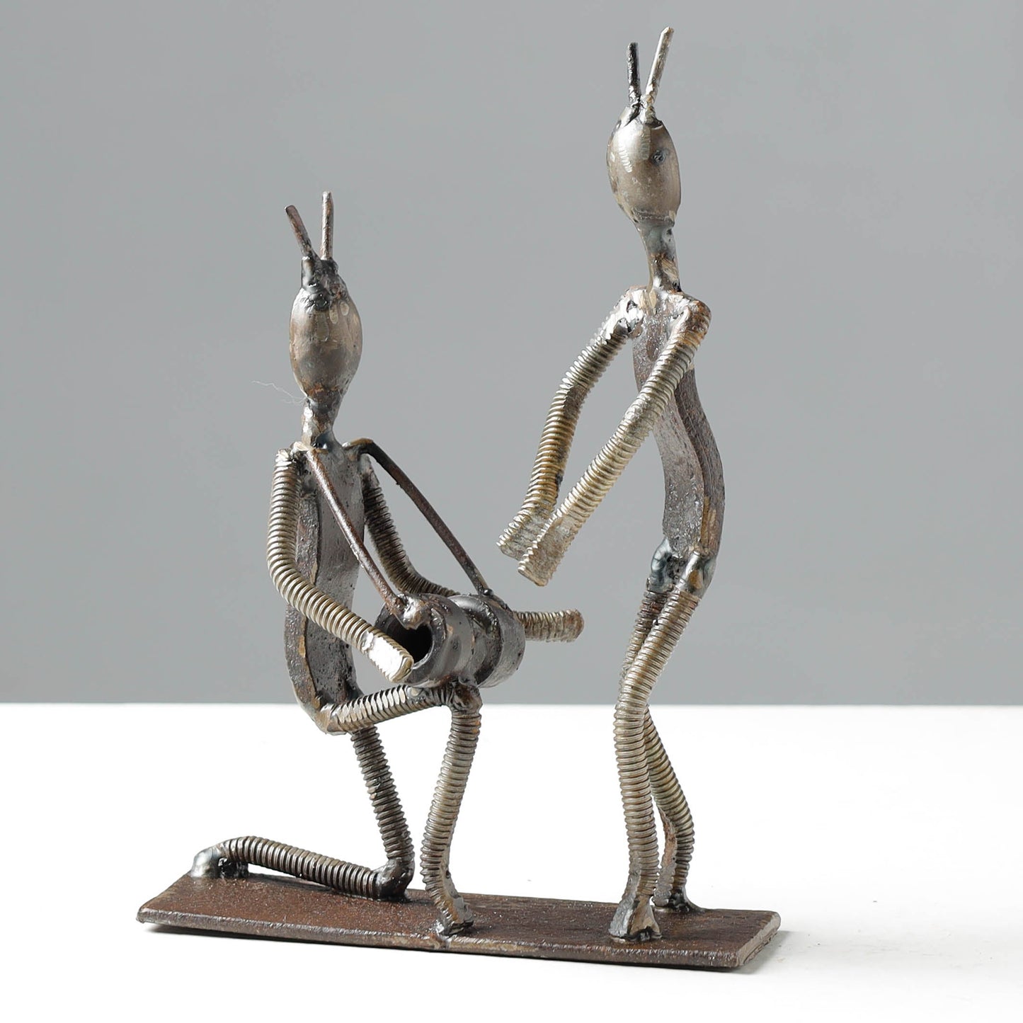 Folk Dance - Handmade Recycled Metal Sculpture by Debabrata Ruidas