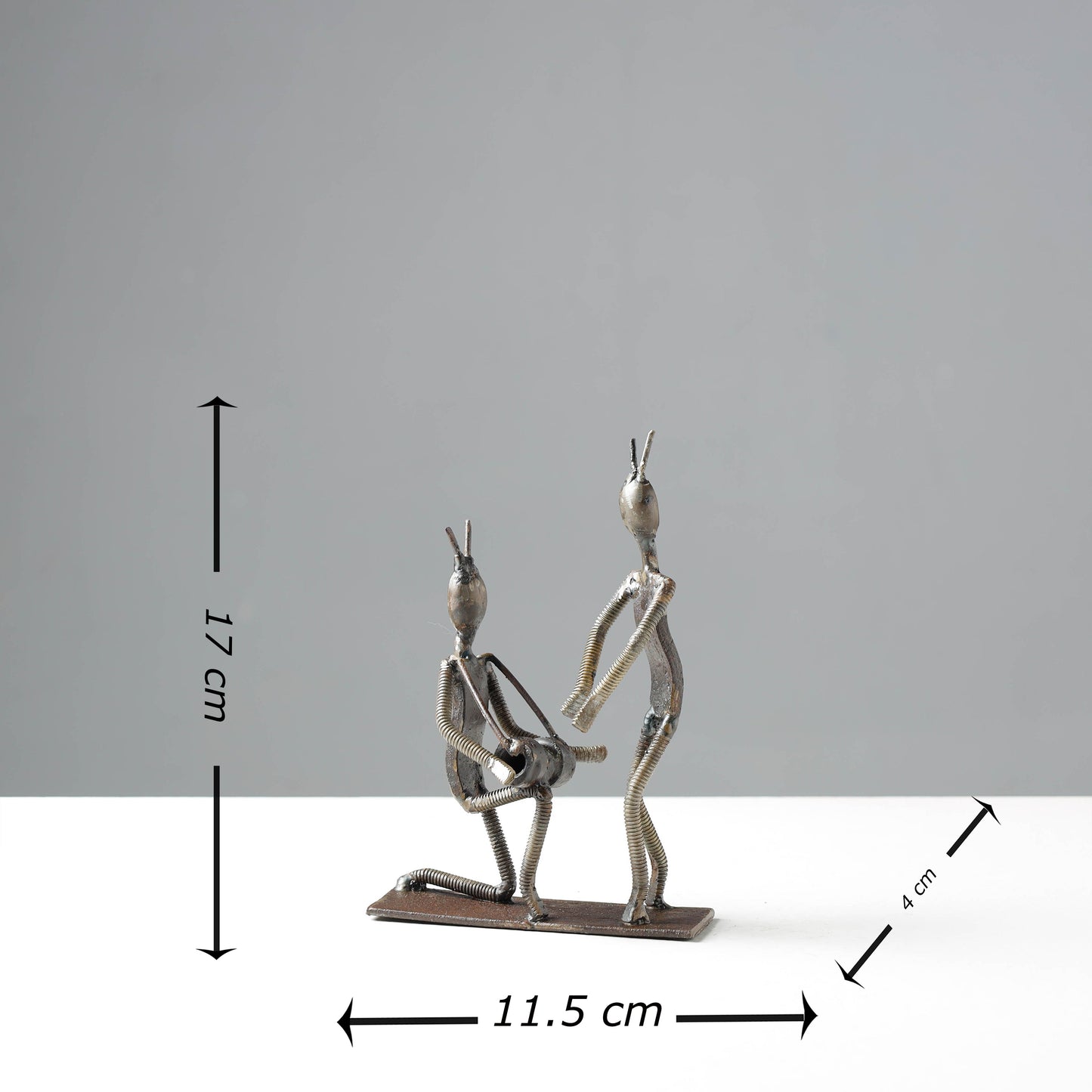 Folk Dance - Handmade Recycled Metal Sculpture by Debabrata Ruidas