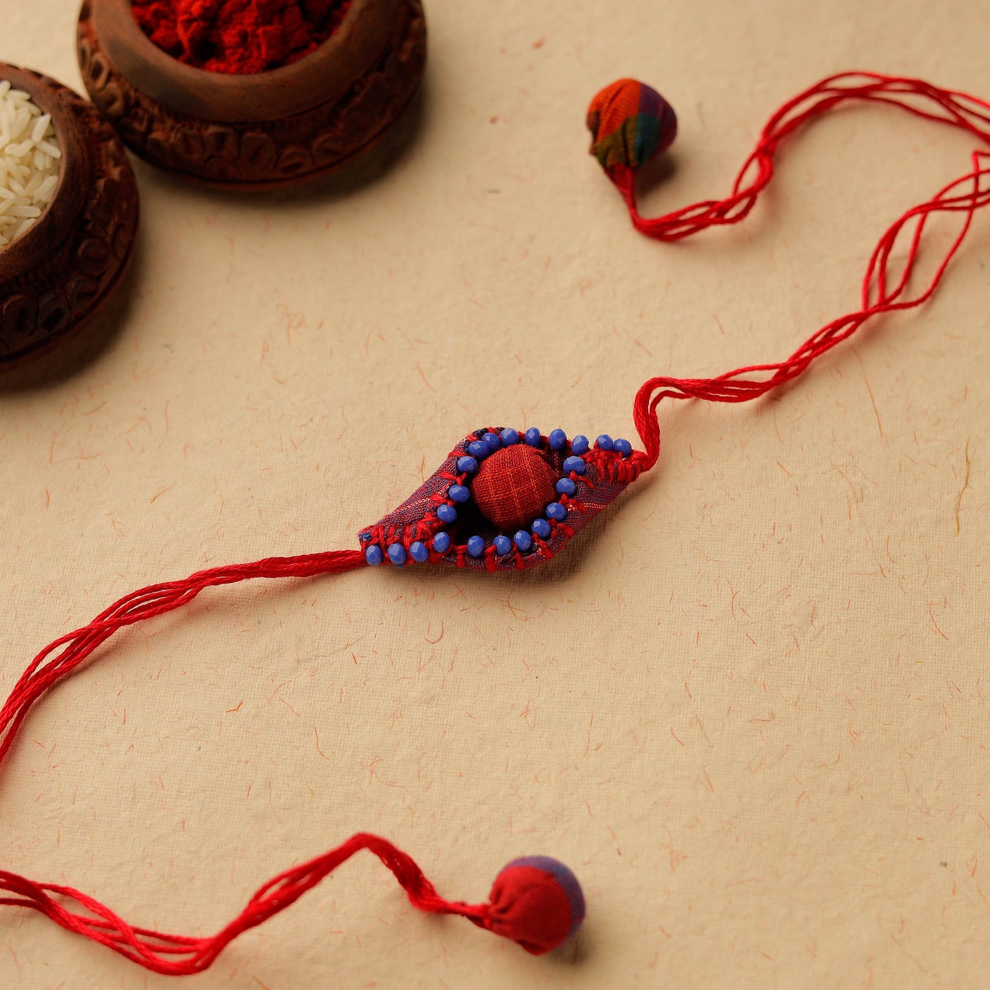 Handmade Gamcha Fabric Rakhi by Rangila Dhaga 85