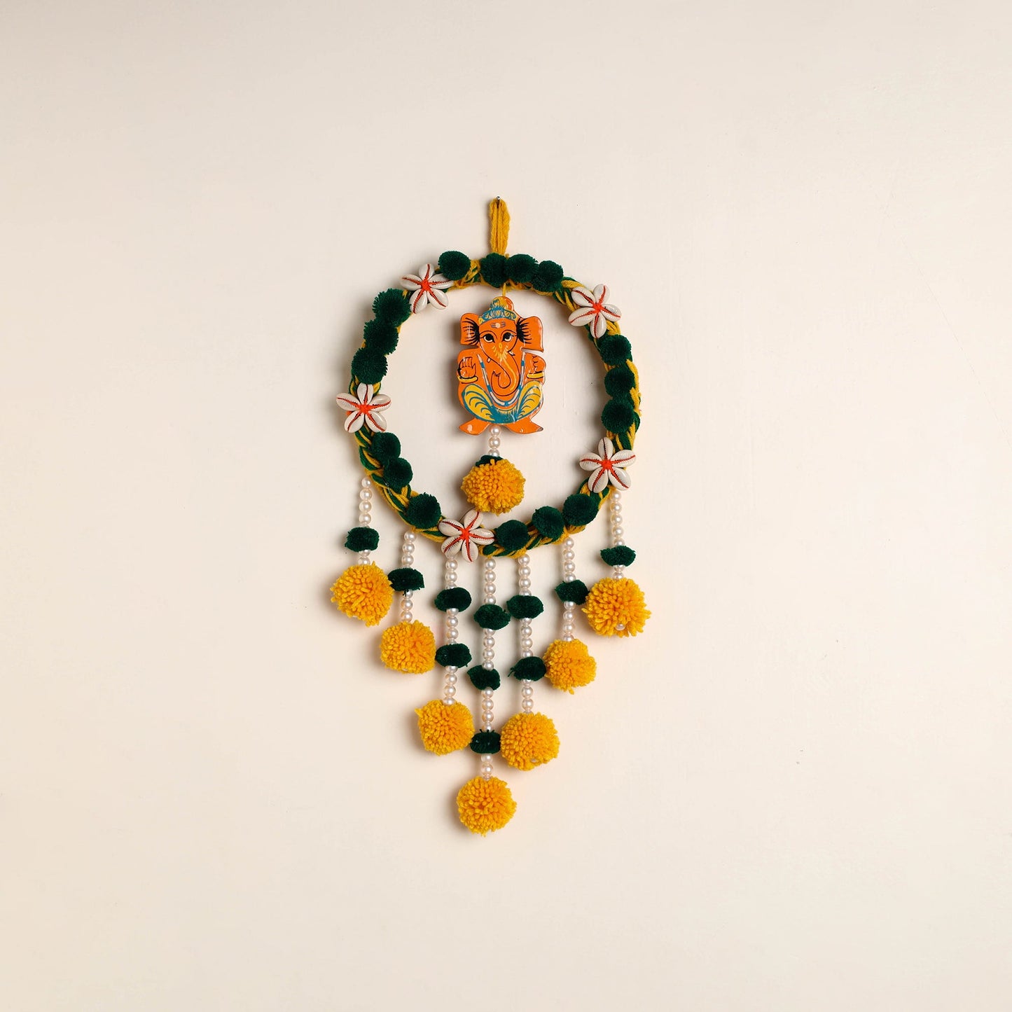 Ganesha- Handmade Wool Wall Hanging