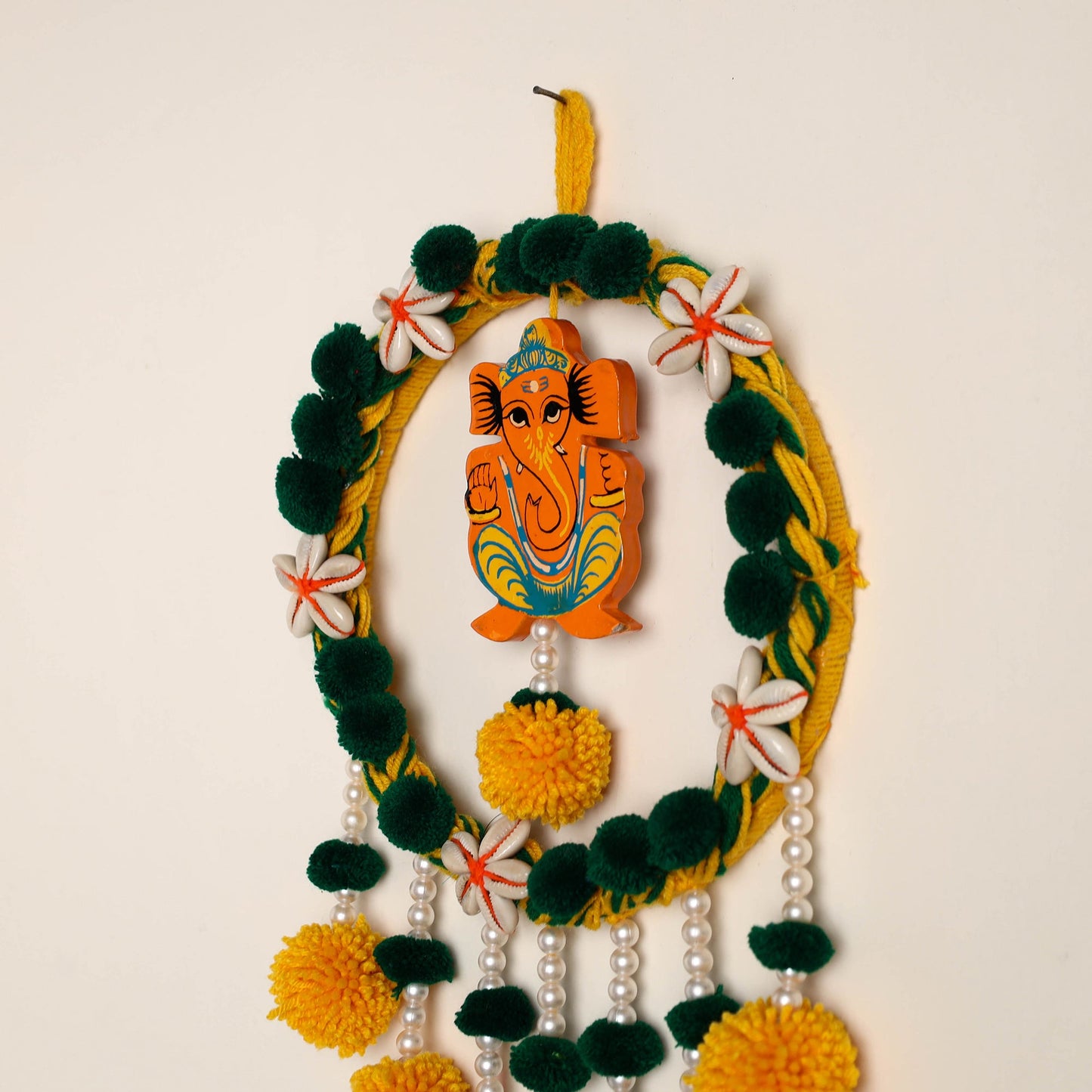 Ganesha- Handmade Wool Wall Hanging