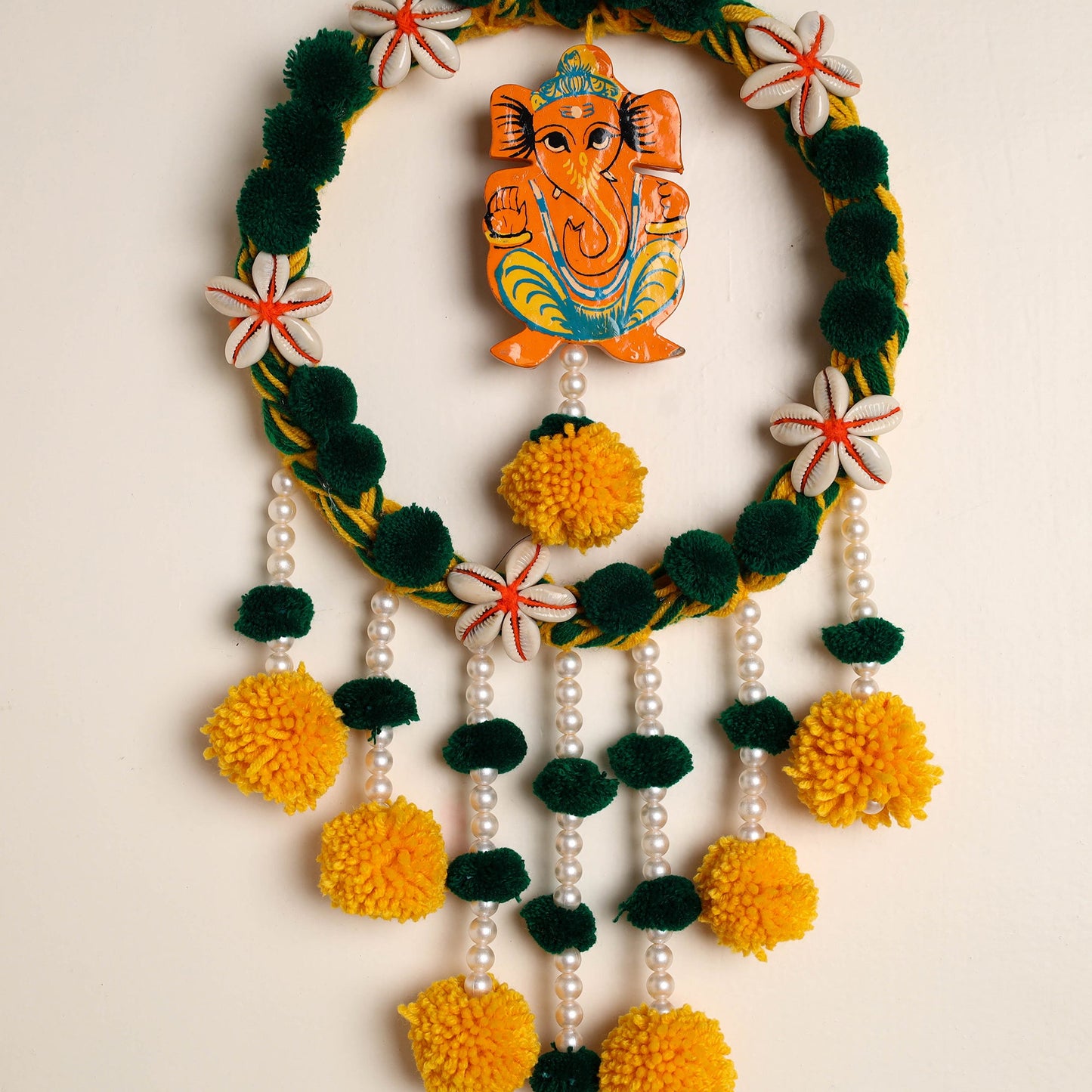Ganesha- Handmade Wool Wall Hanging