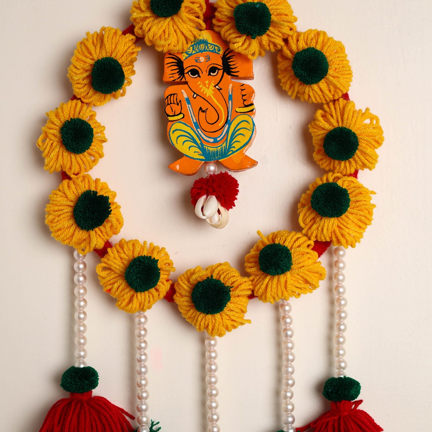 Ganesha- Handmade Wool Wall Hanging