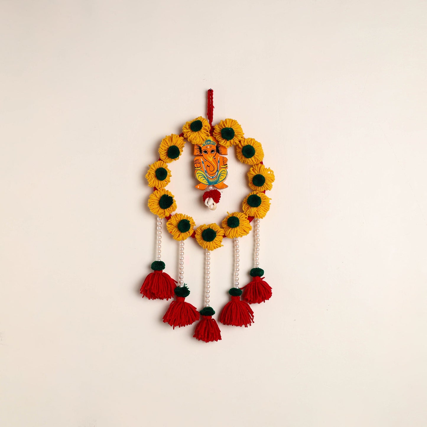Ganesha- Handmade Wool Wall Hanging