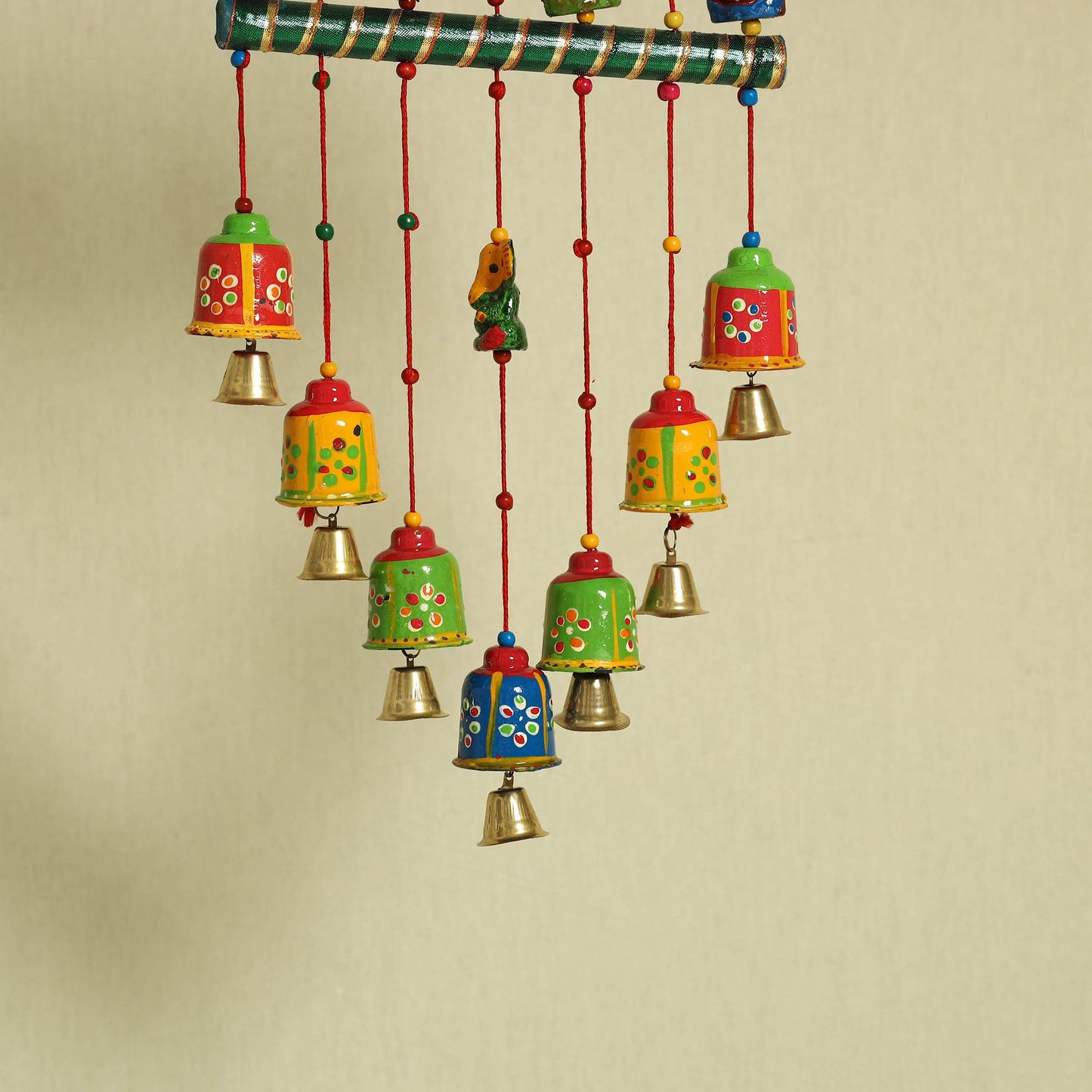 Om - Handpainted Wooden Decorative Bell Hanging