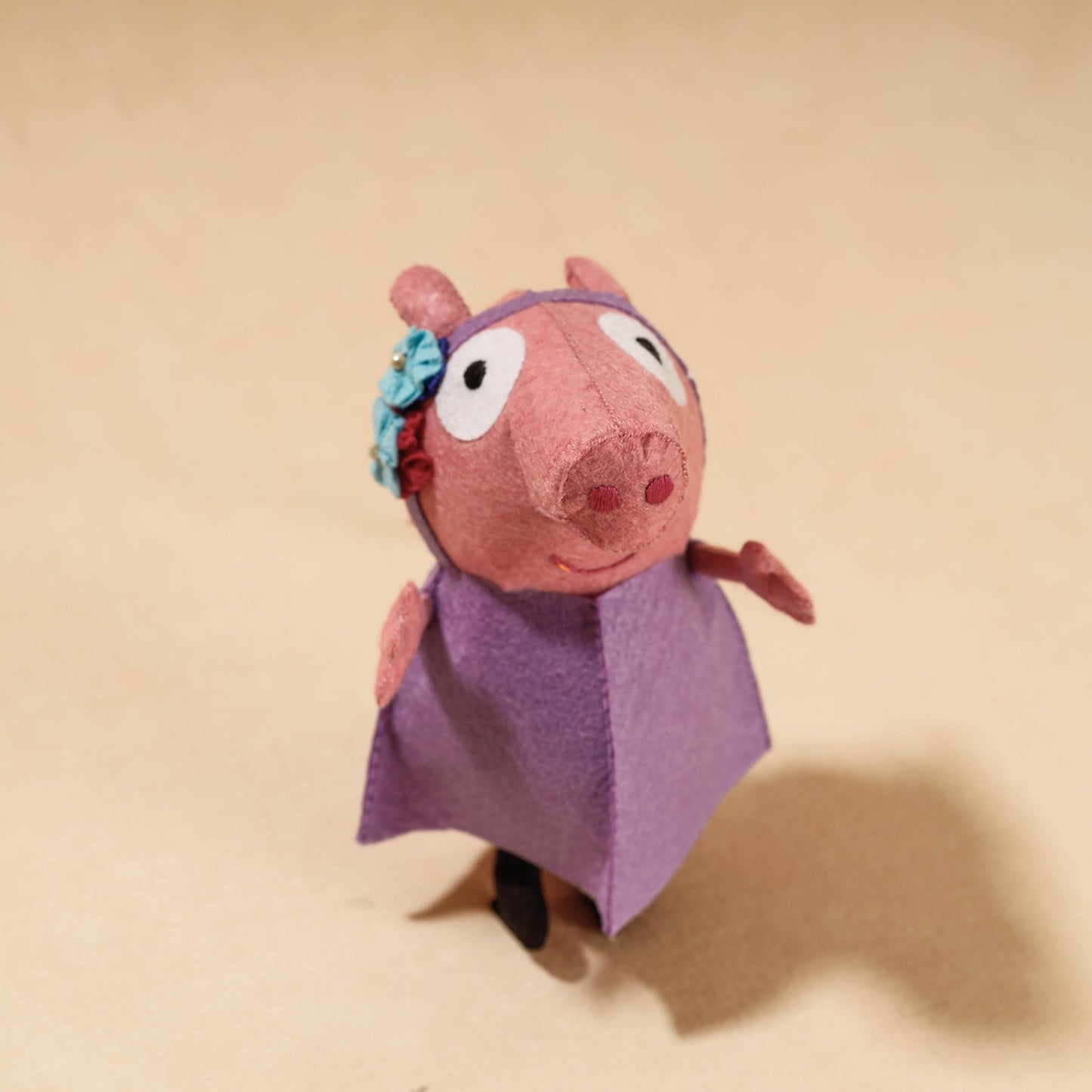 Buy Girl Piggie - Handmade Felt Work Stuffed Soft Toy