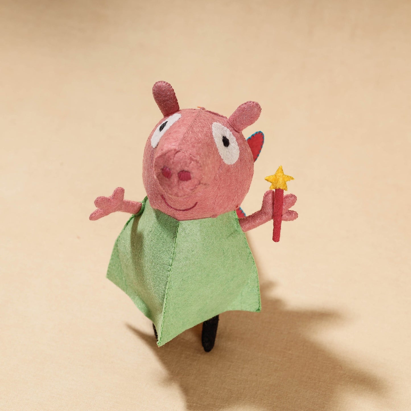 Buy Girl Piggie - Handmade Felt Work Stuffed Soft Toy