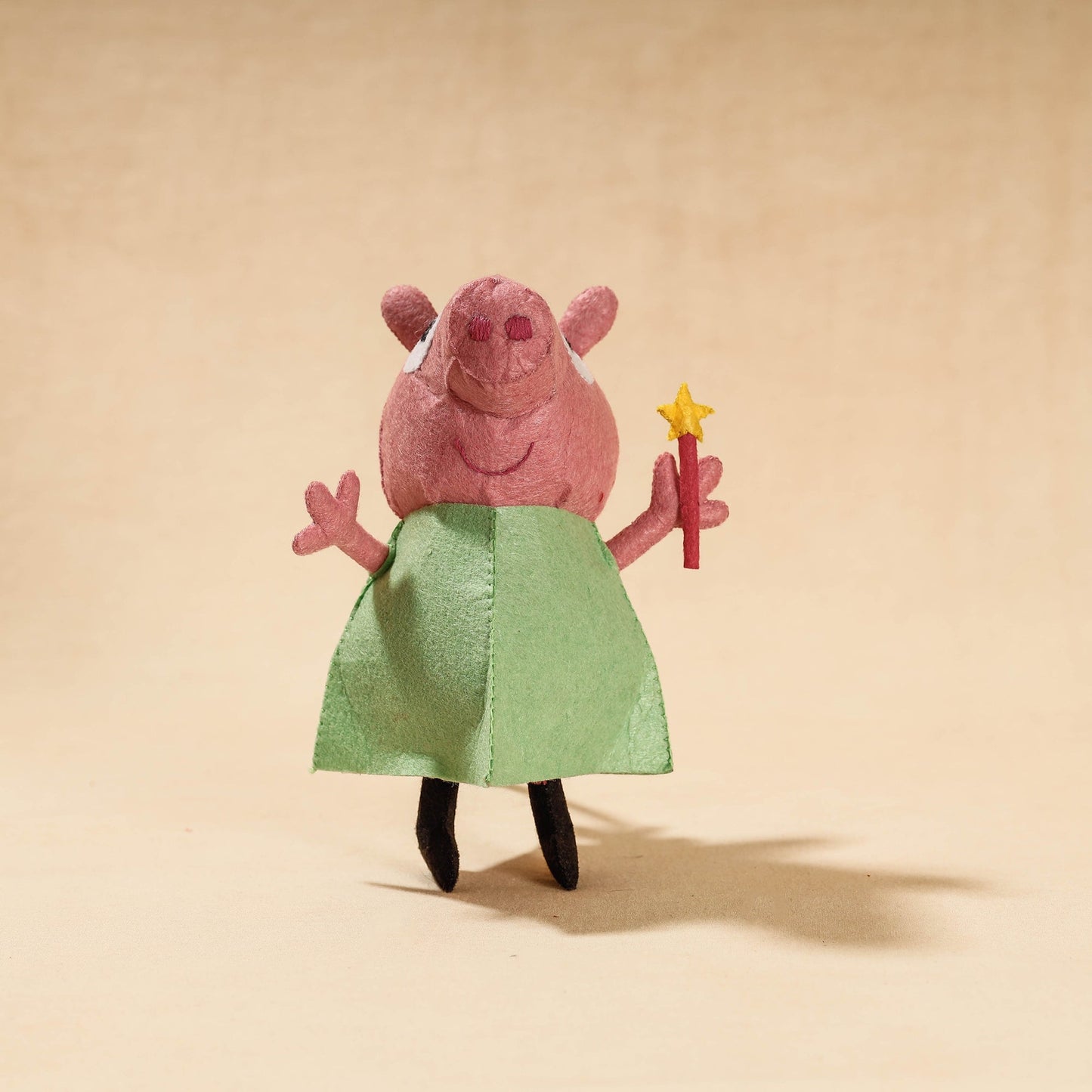 Buy Girl Piggie - Handmade Felt Work Stuffed Soft Toy