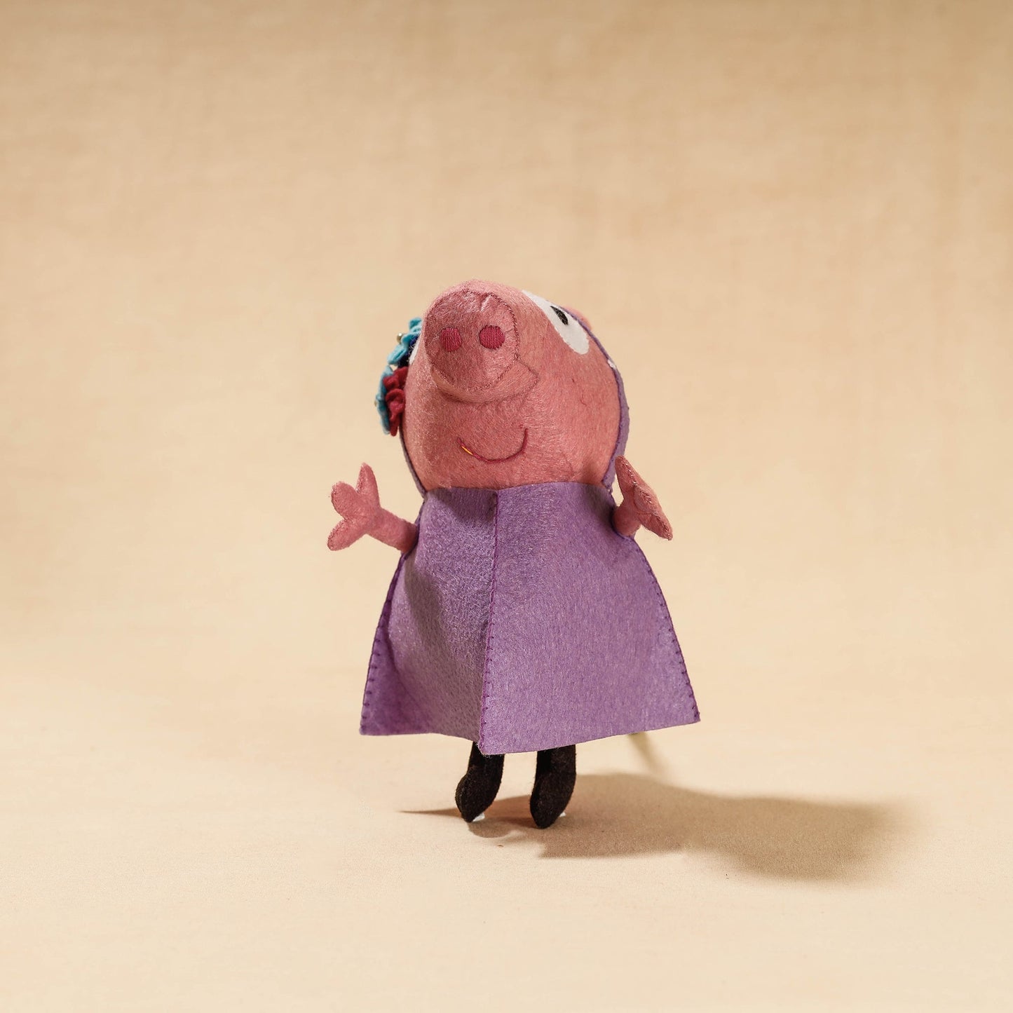 Buy Girl Piggie - Handmade Felt Work Stuffed Soft Toy