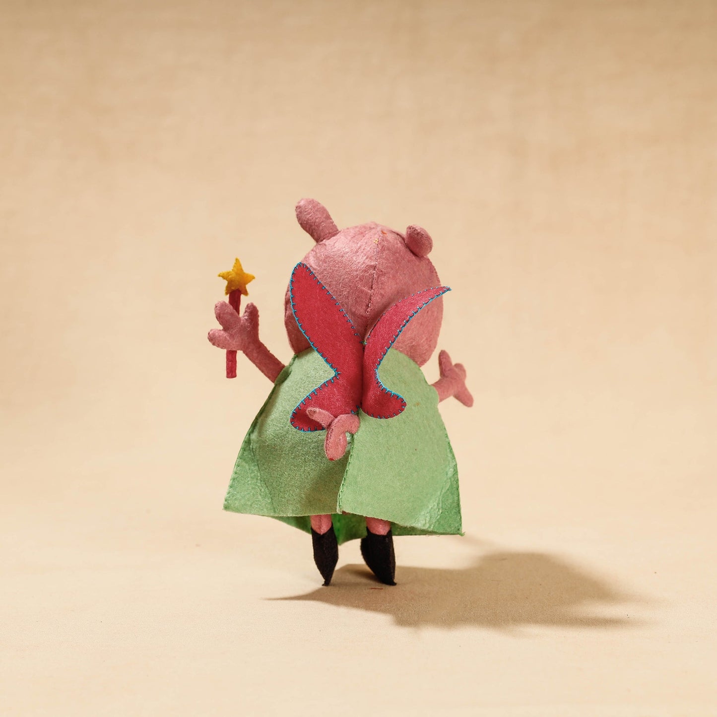 Buy Girl Piggie - Handmade Felt Work Stuffed Soft Toy