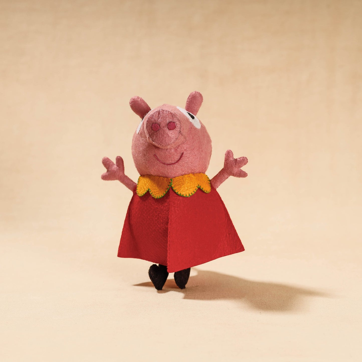 Buy Girl Piggie - Handmade Felt Work Stuffed Soft Toy