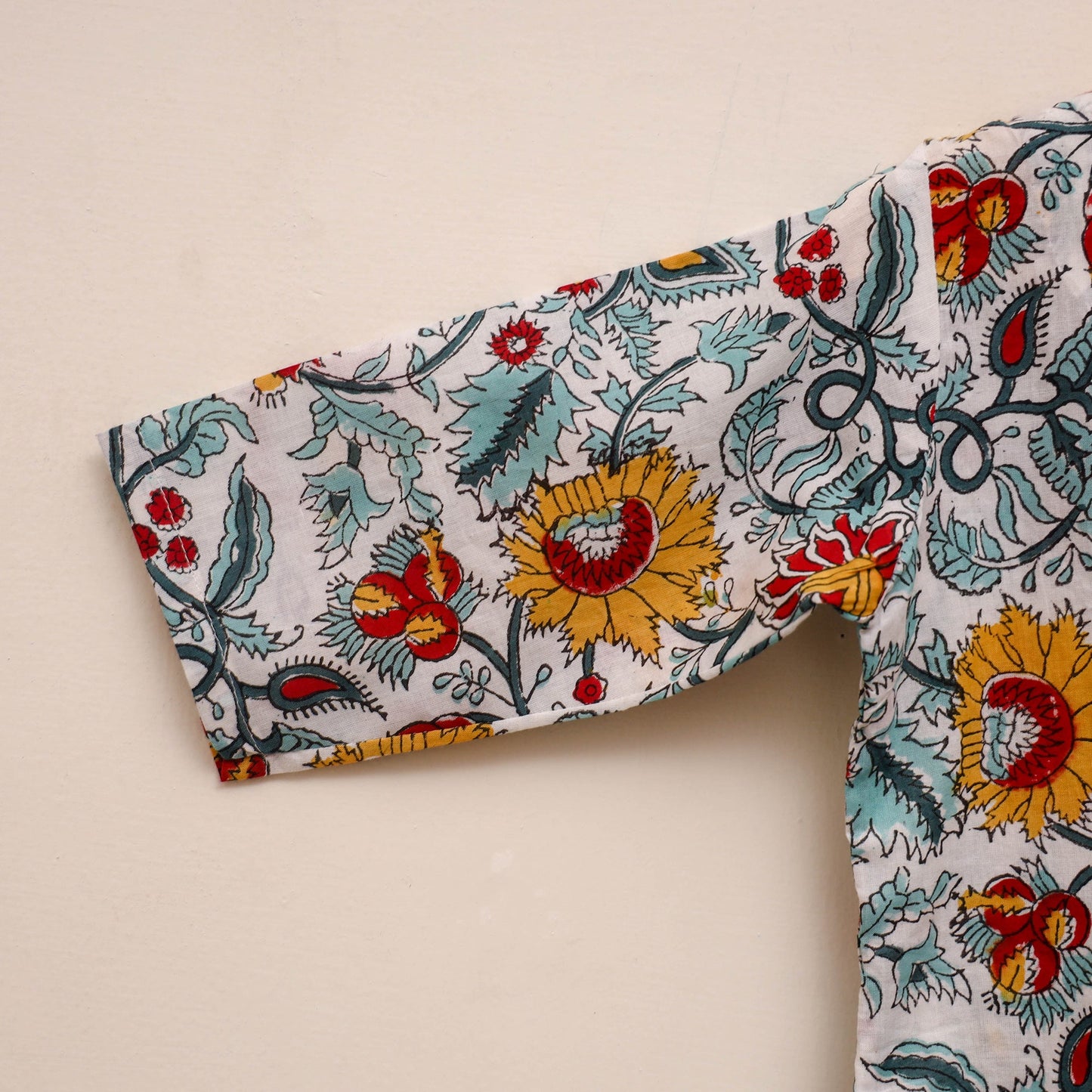 Girls sanganeri pure cotton kurta set (2-6 years) 06