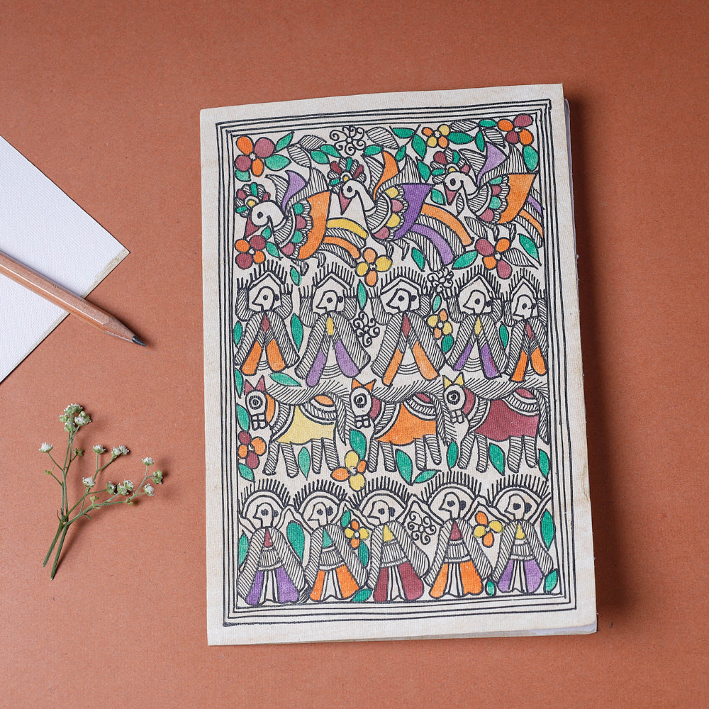 Godna Madhubani Handpainted Greeting Card - Assorted Online at iTokri.com