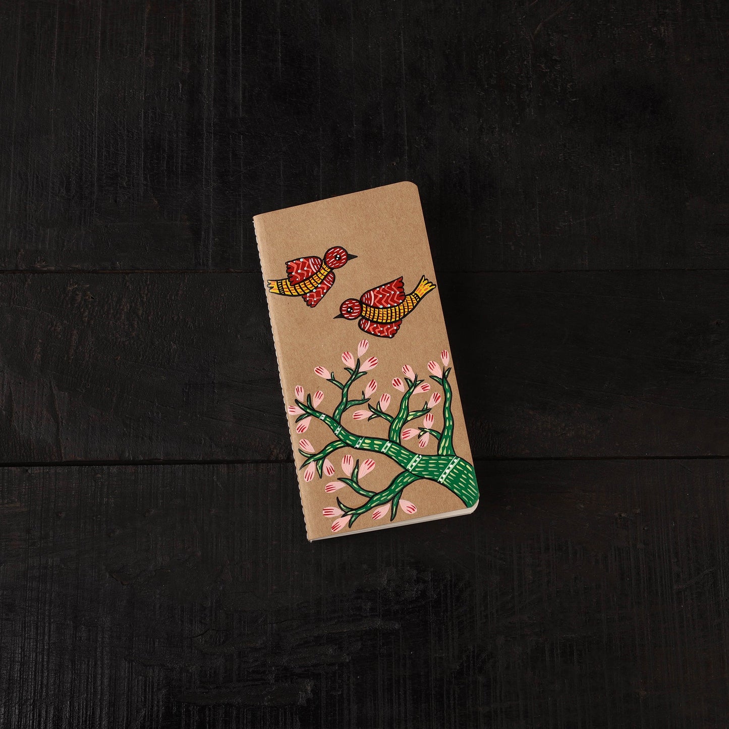Gond handpainted handmade paper diaries (set of 3) 03