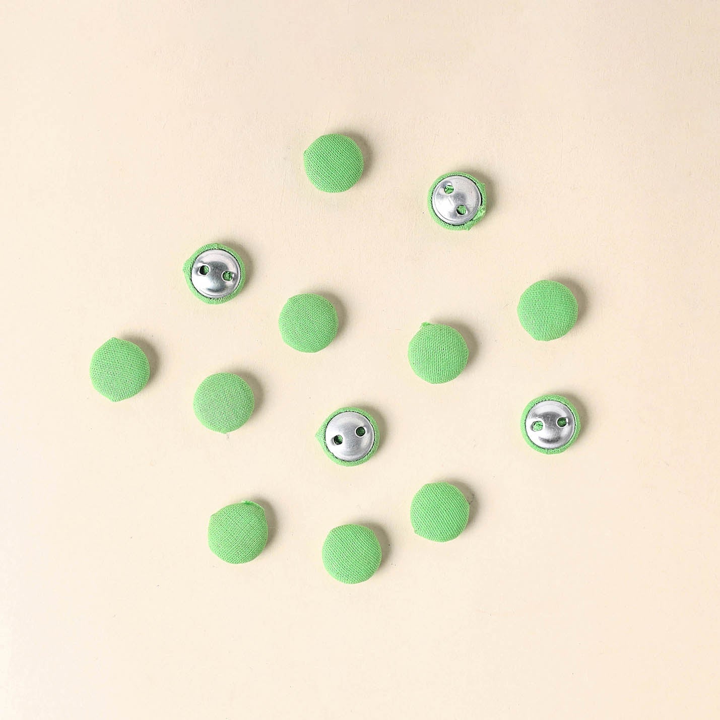 Green Handmade Fabric Button Small at iTokri