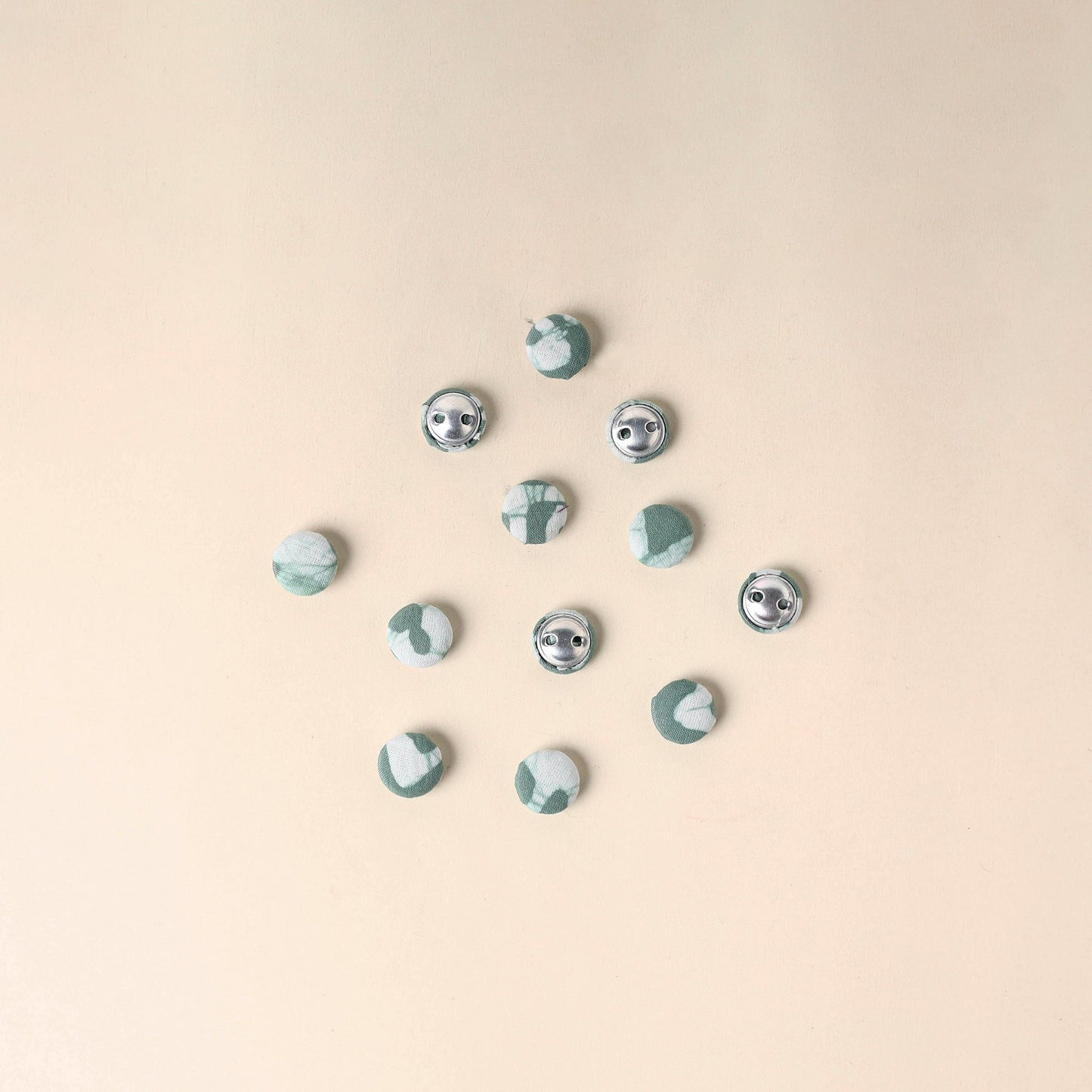 Green Handmade Fabric Button Small at iTokri