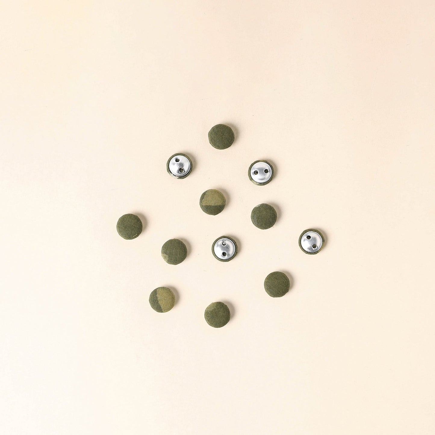 Green Handmade Fabric Button Small at iTokri