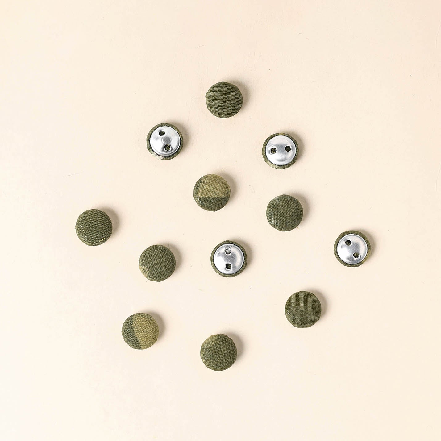 Green Handmade Fabric Button Small at iTokri