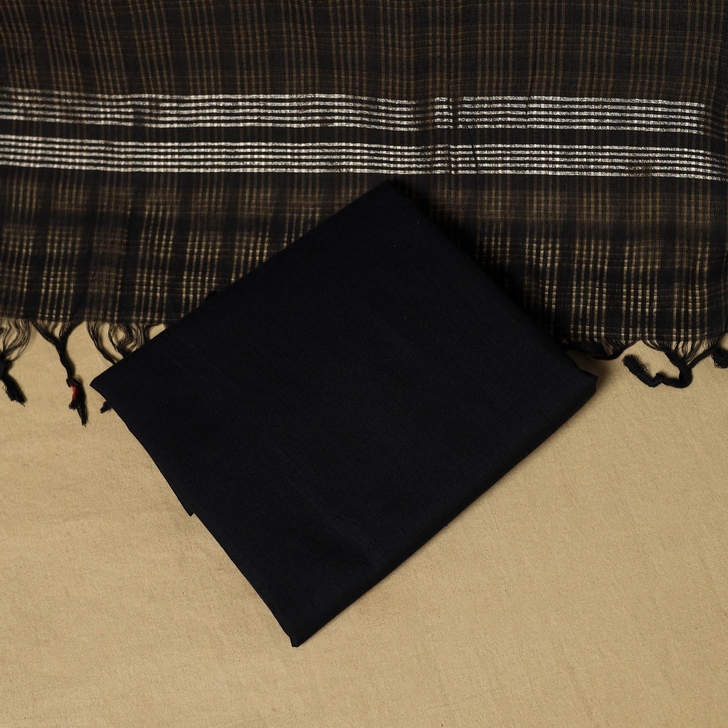 3pc karnataka weave cotton unstitched khun dress material