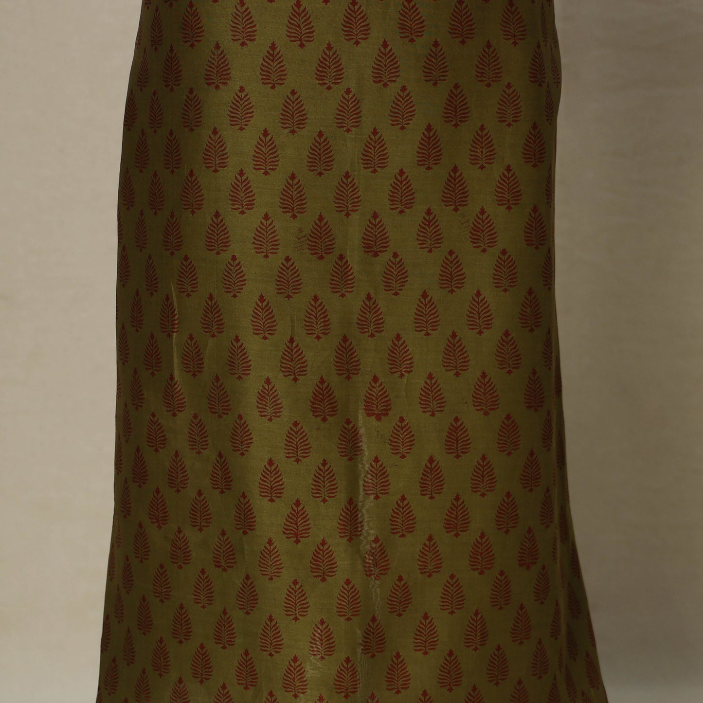 Green - 3pc maheshwari silk unstitched bagh dress material