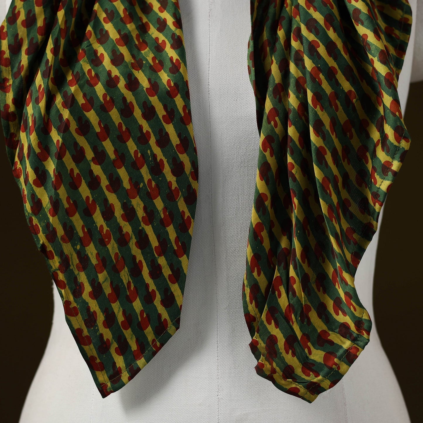 Modal silk pendant necklace scarf 33 - handcrafted