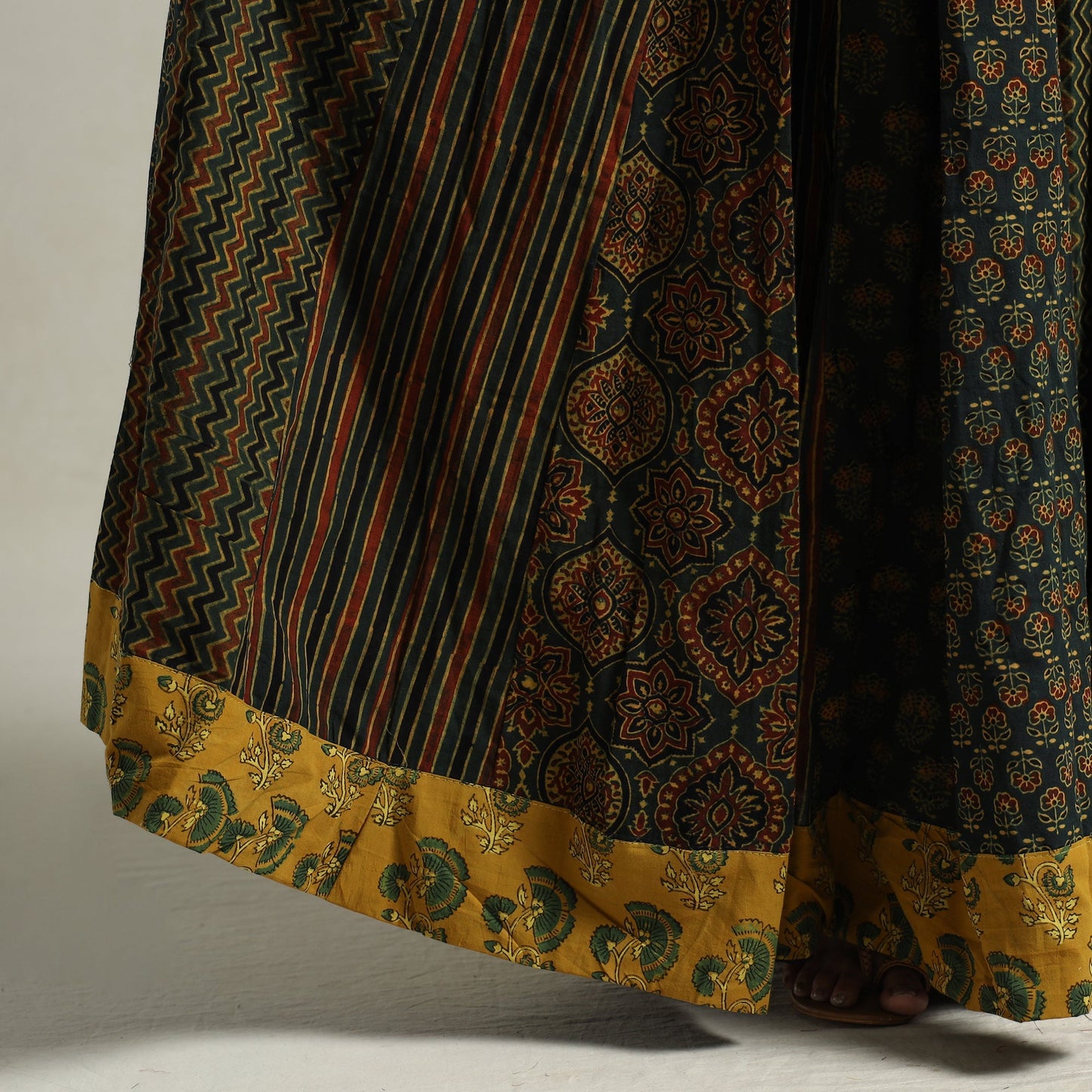 Ajrakh Patchwork Skirt