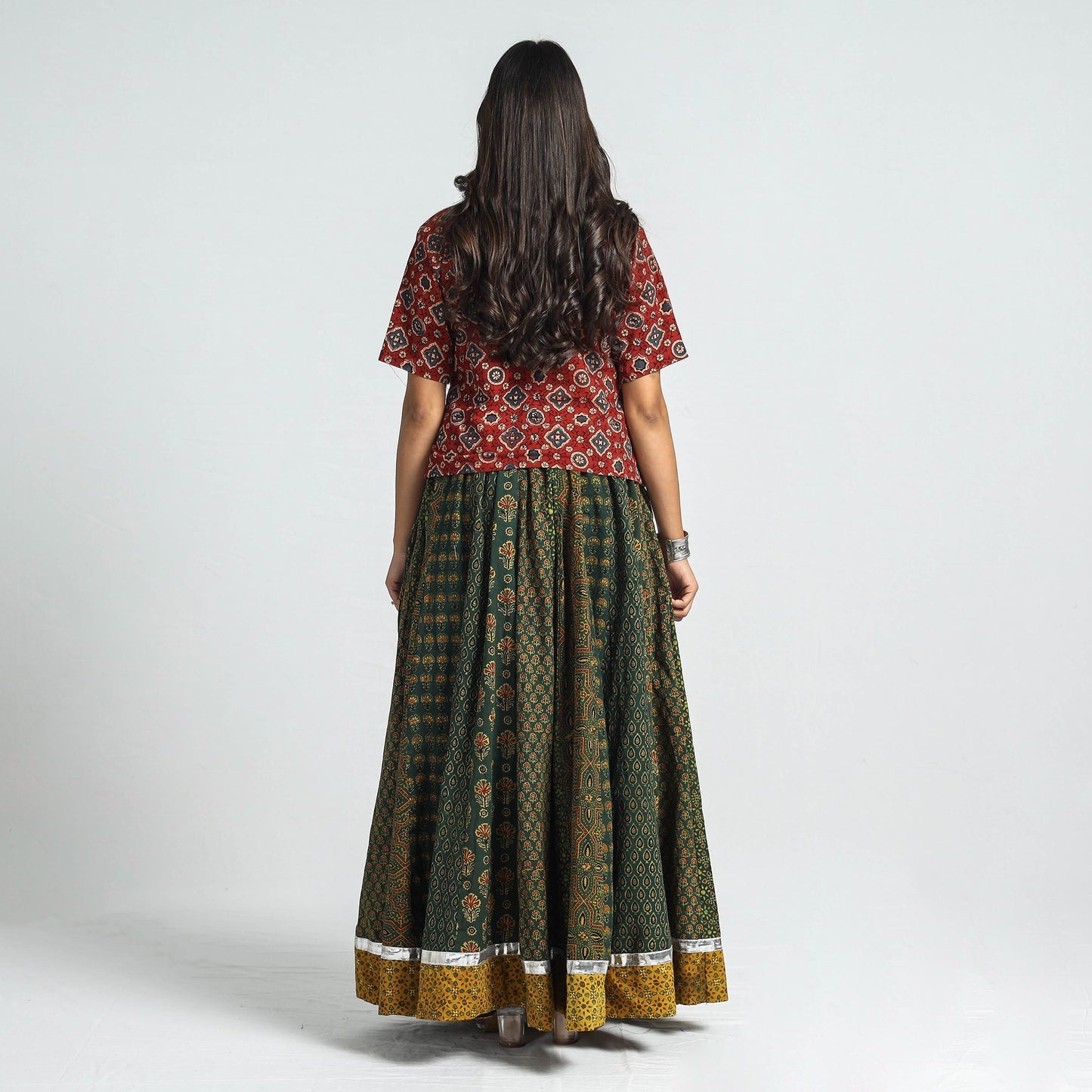 ajrakh long skirt