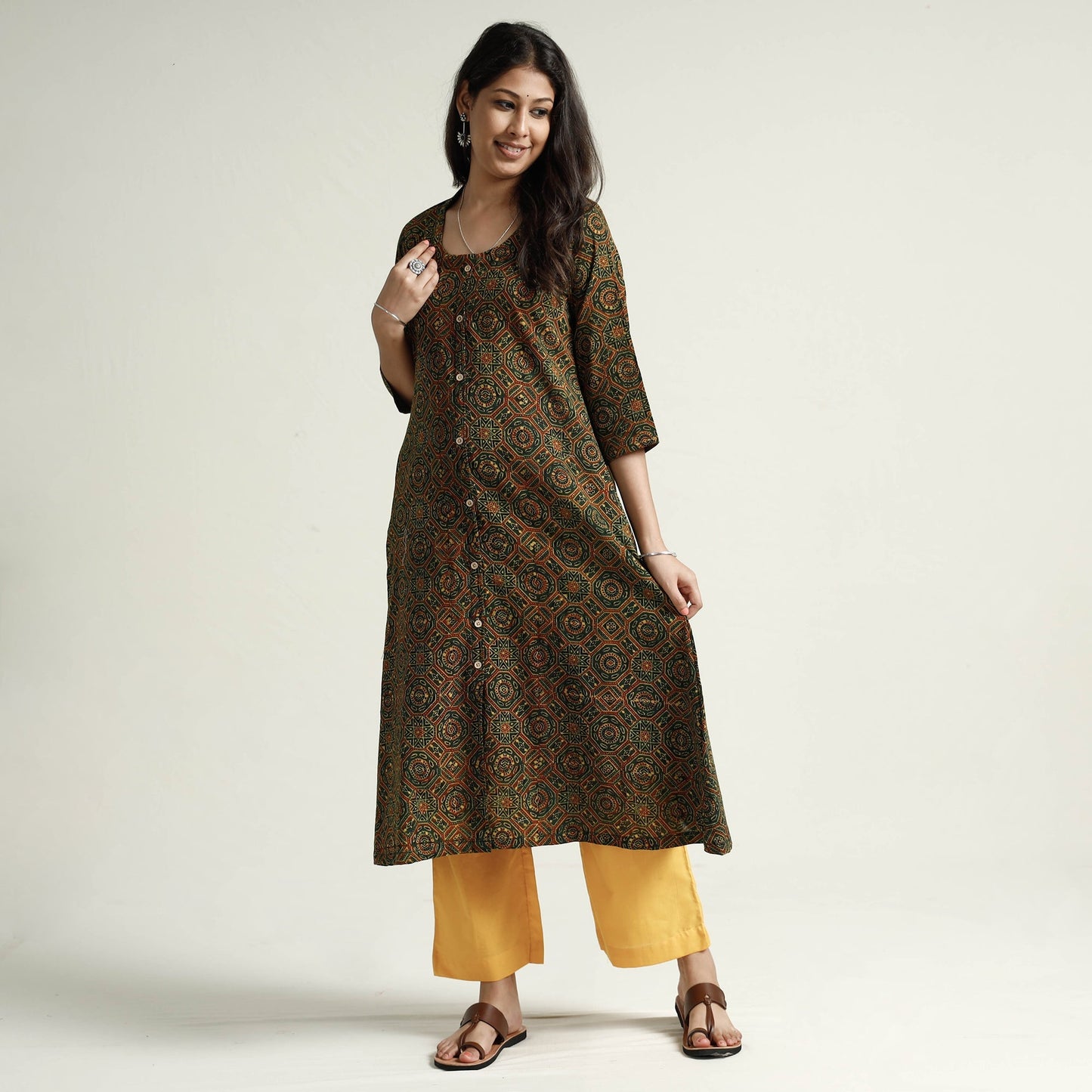 Ajrakh Kurta with Palazzo Set