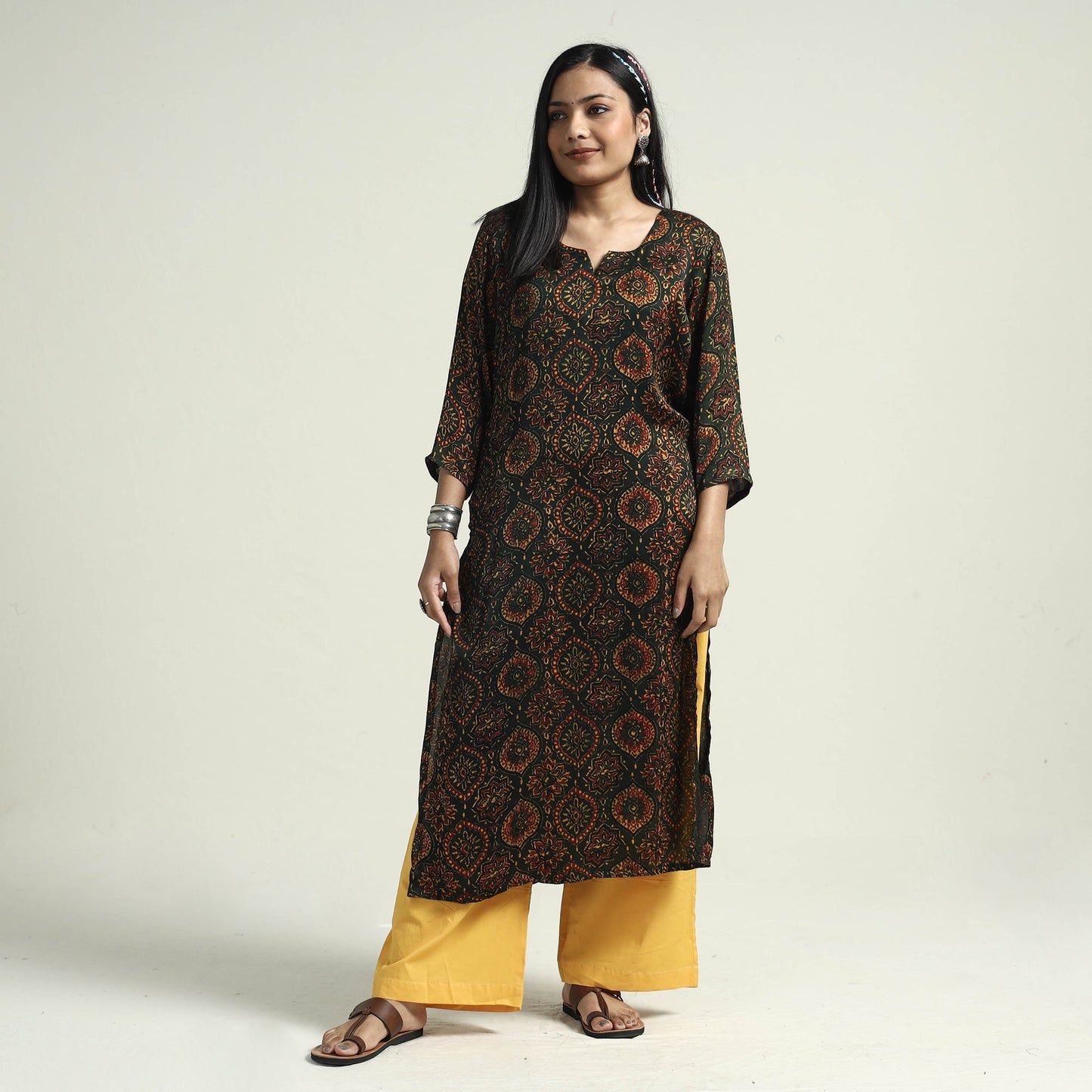Ajrakh Kurta with Palazzo Set