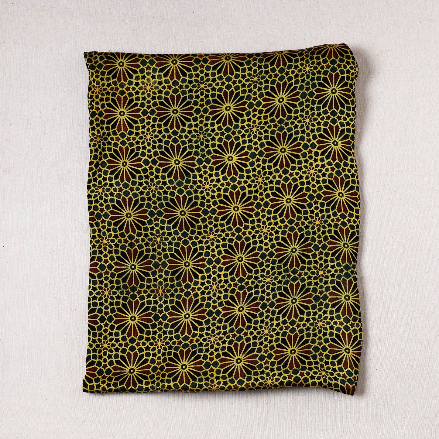 Ajrakh Block Printed Modal Silk Precut fabric