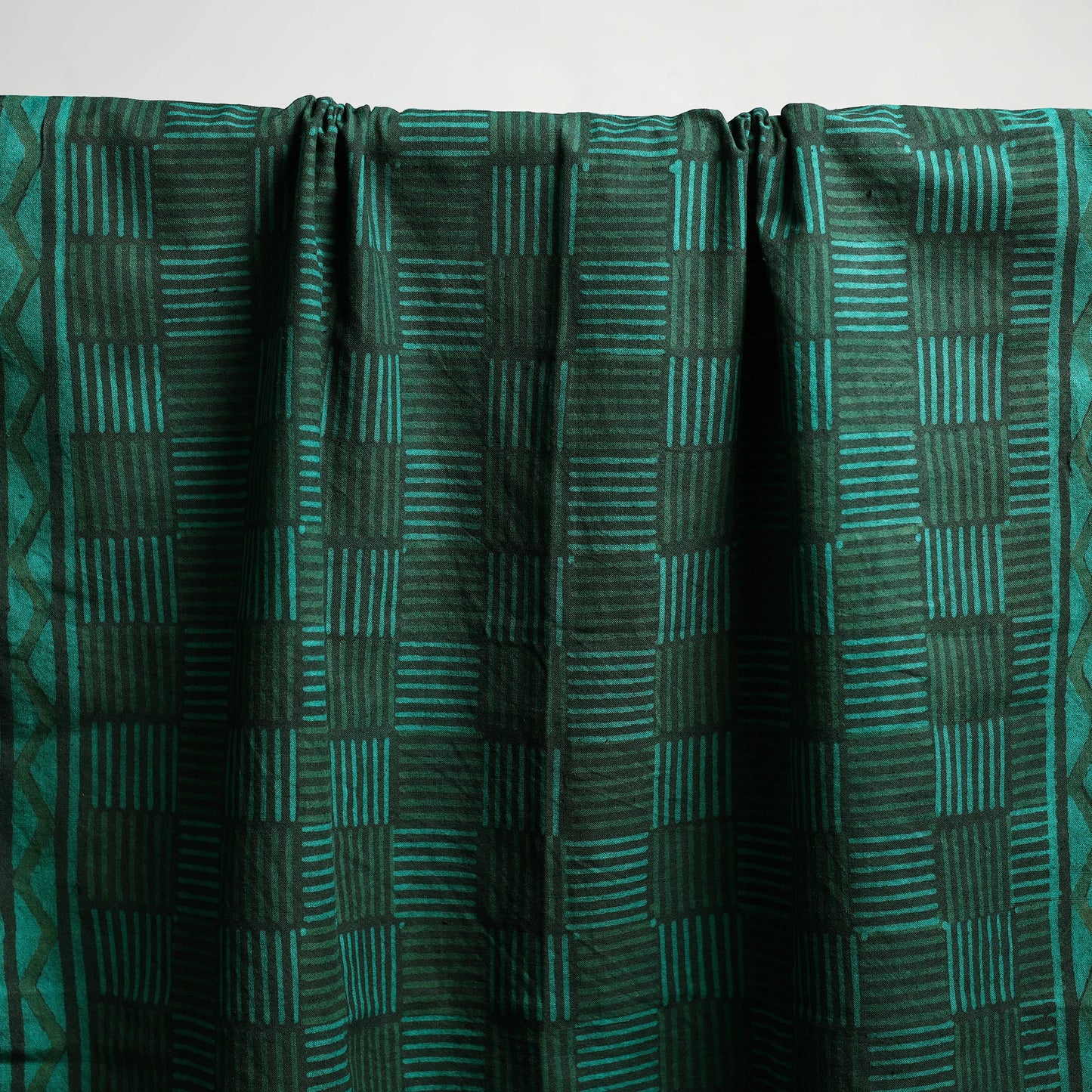 Green Akola Block Print Pure Handloom Cotton Towel