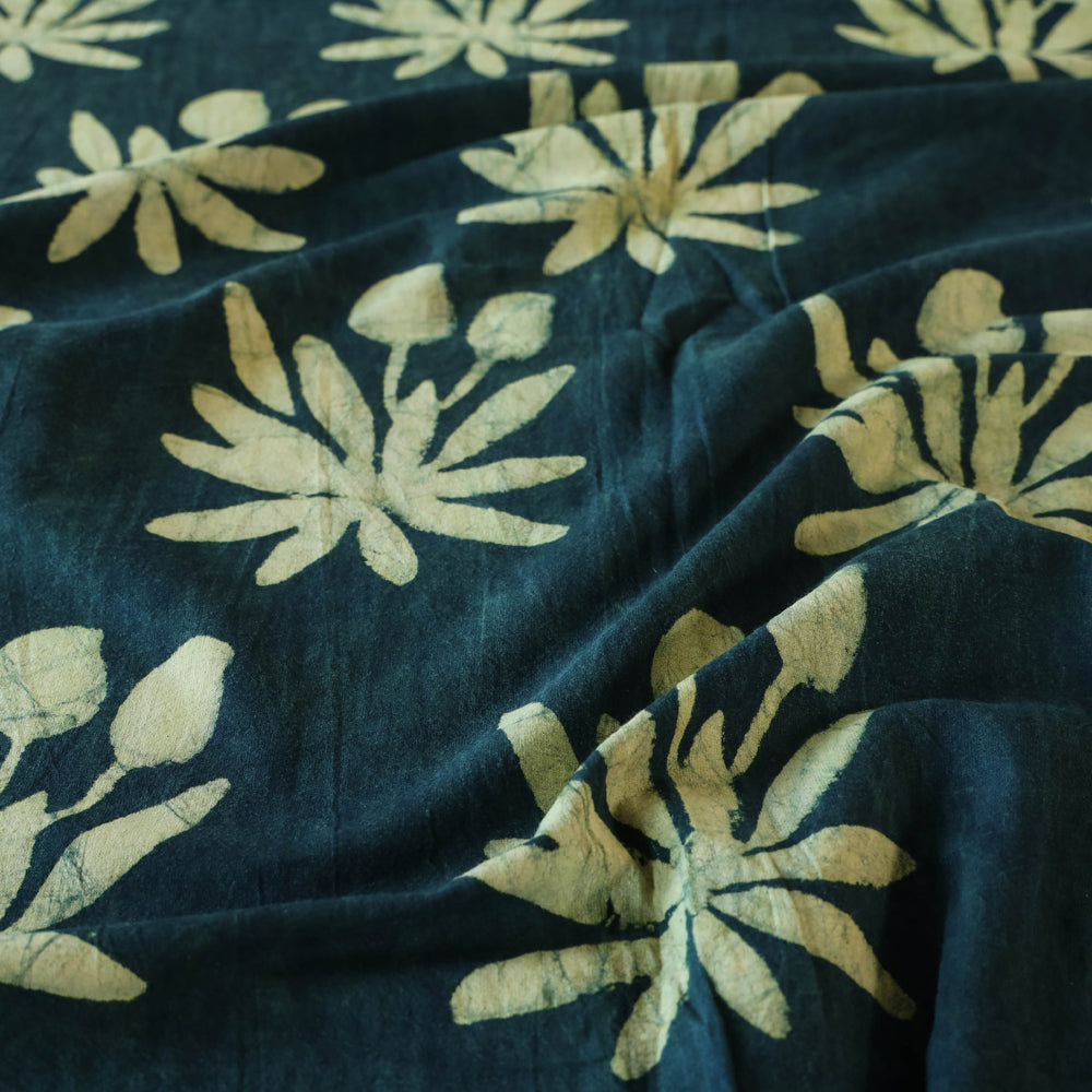 Green - Block Art Print Cotton Double Bindaas Bed Sheet (110 x 93 in)