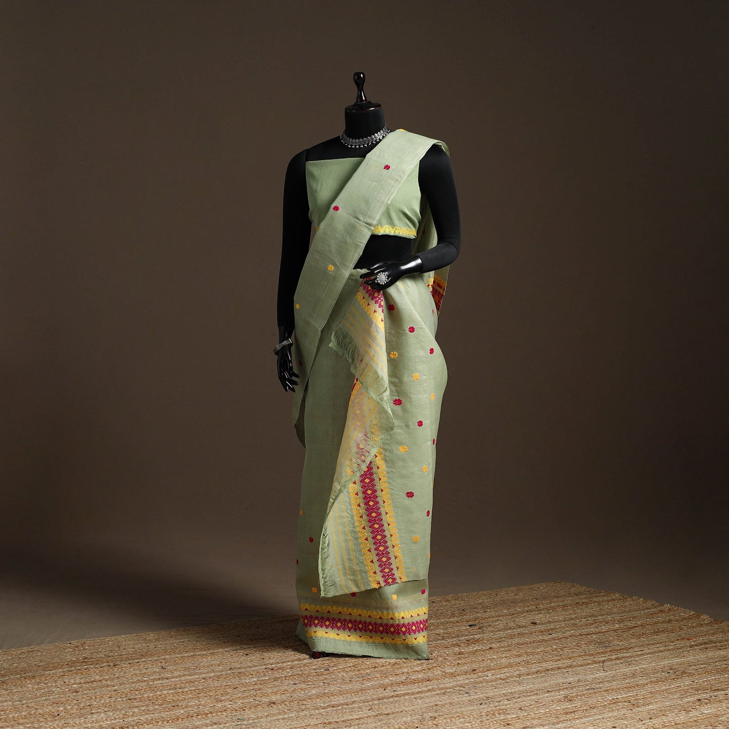 Assam handloom silk cotton mekhela chador with blouse piece