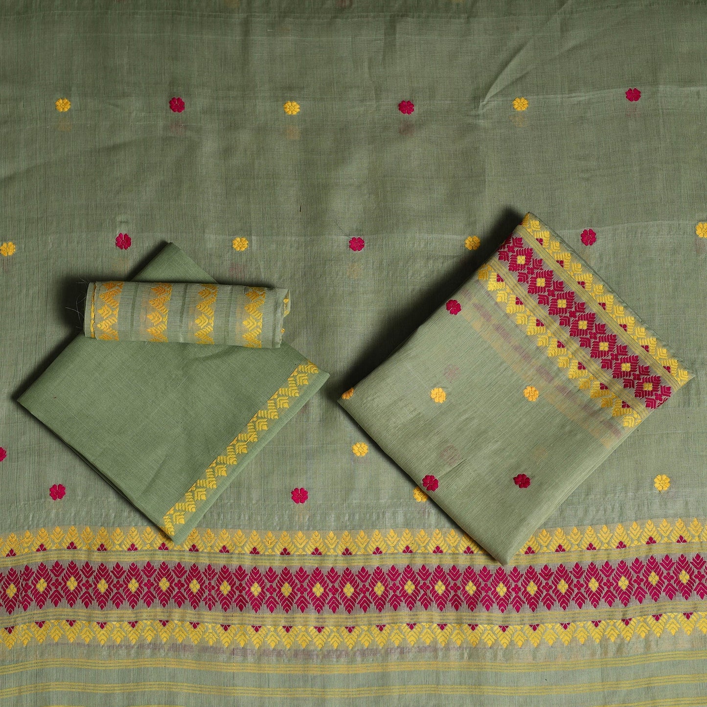 Assam handloom silk cotton mekhela chador with blouse piece