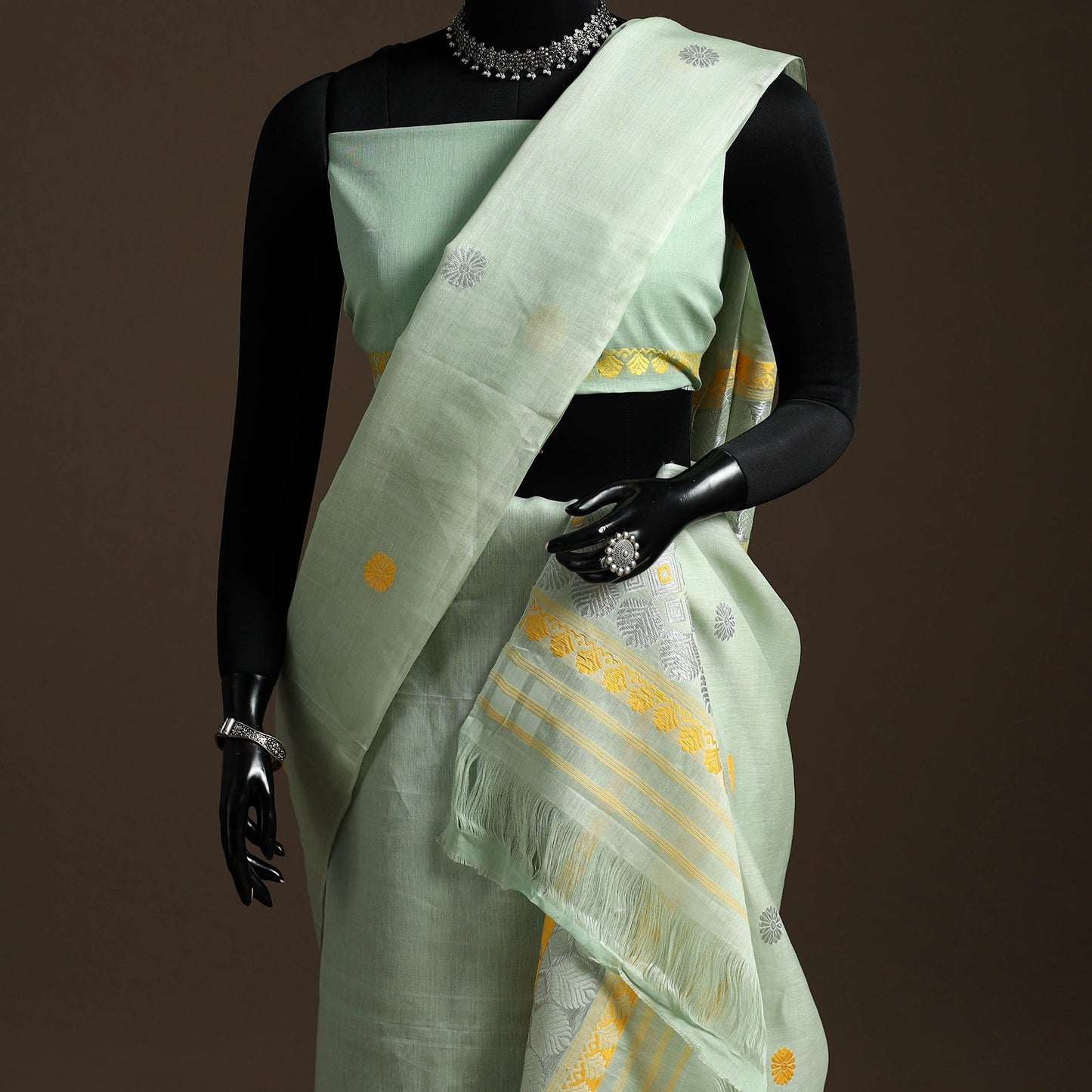 Assam handloom silk cotton mekhela chador with blouse piece