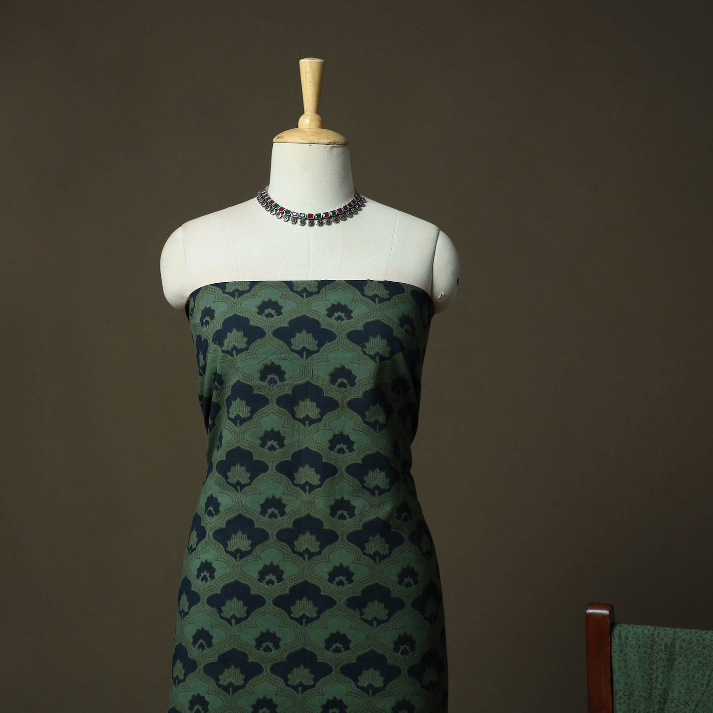 Bagh hand block print natural dyed cotton 3pc unstitched