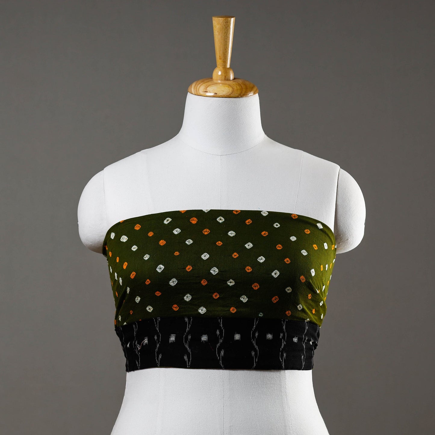 Buy Rangoli Bandhani Tie-Dye Cotton Blouse Piece